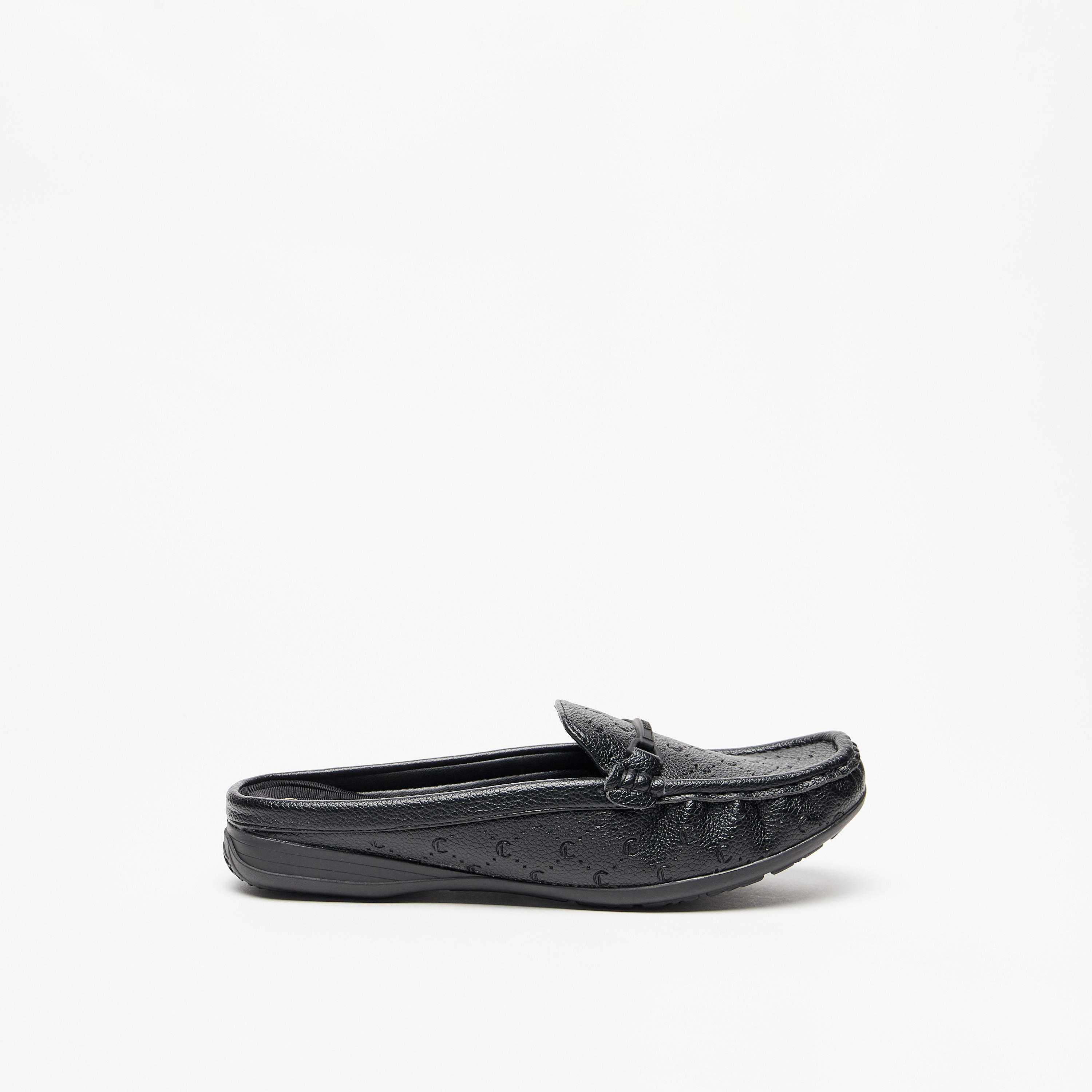 Le Confort Monogram Embossed Slip-On Mules-women-shoes-flats-mules-image-3