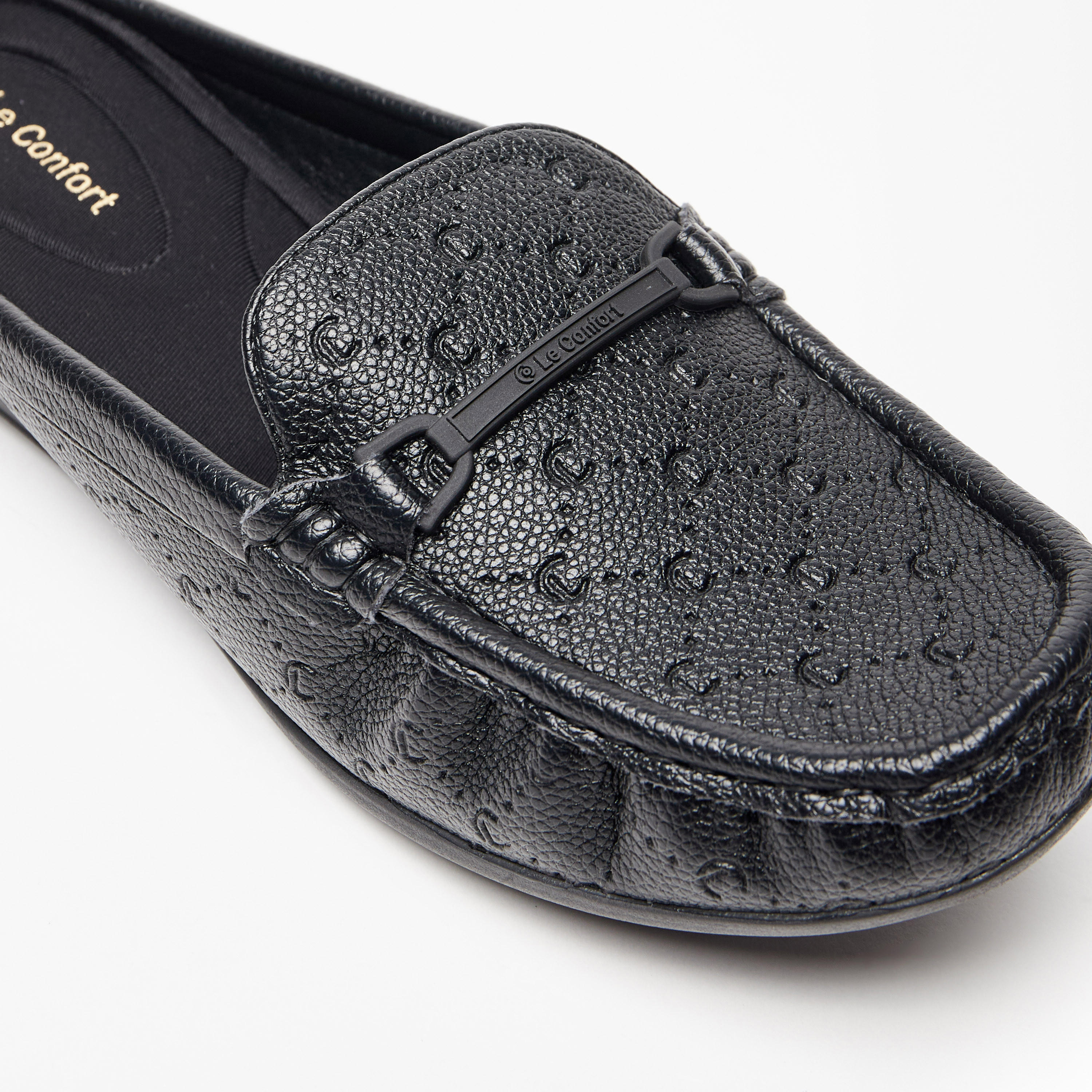 Le Confort Monogram Embossed Slip-On Mules-women-shoes-flats-mules-image-5