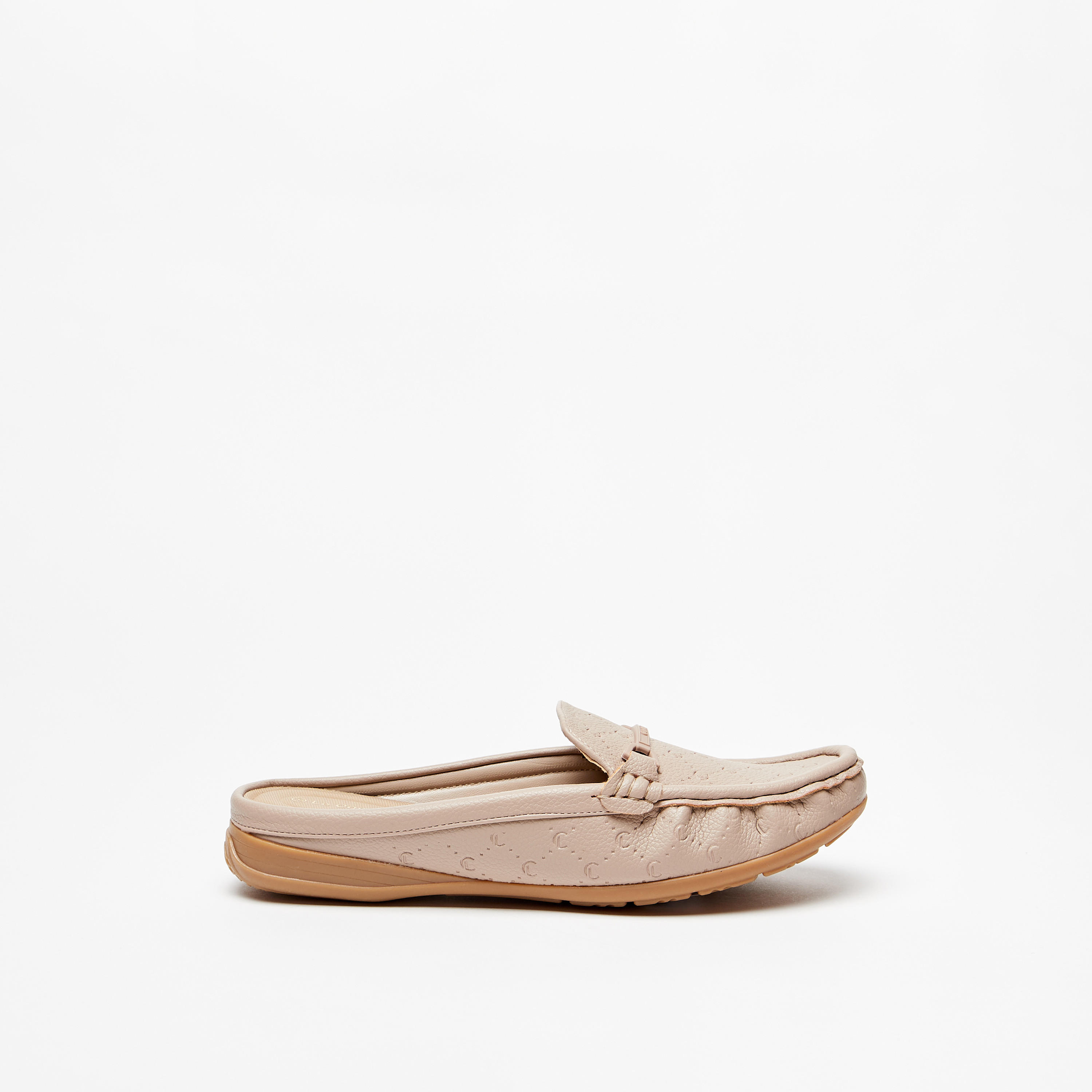 Le Confort Monogram Embossed Slip-On Mules-women-shoes-flats-mules-image-9