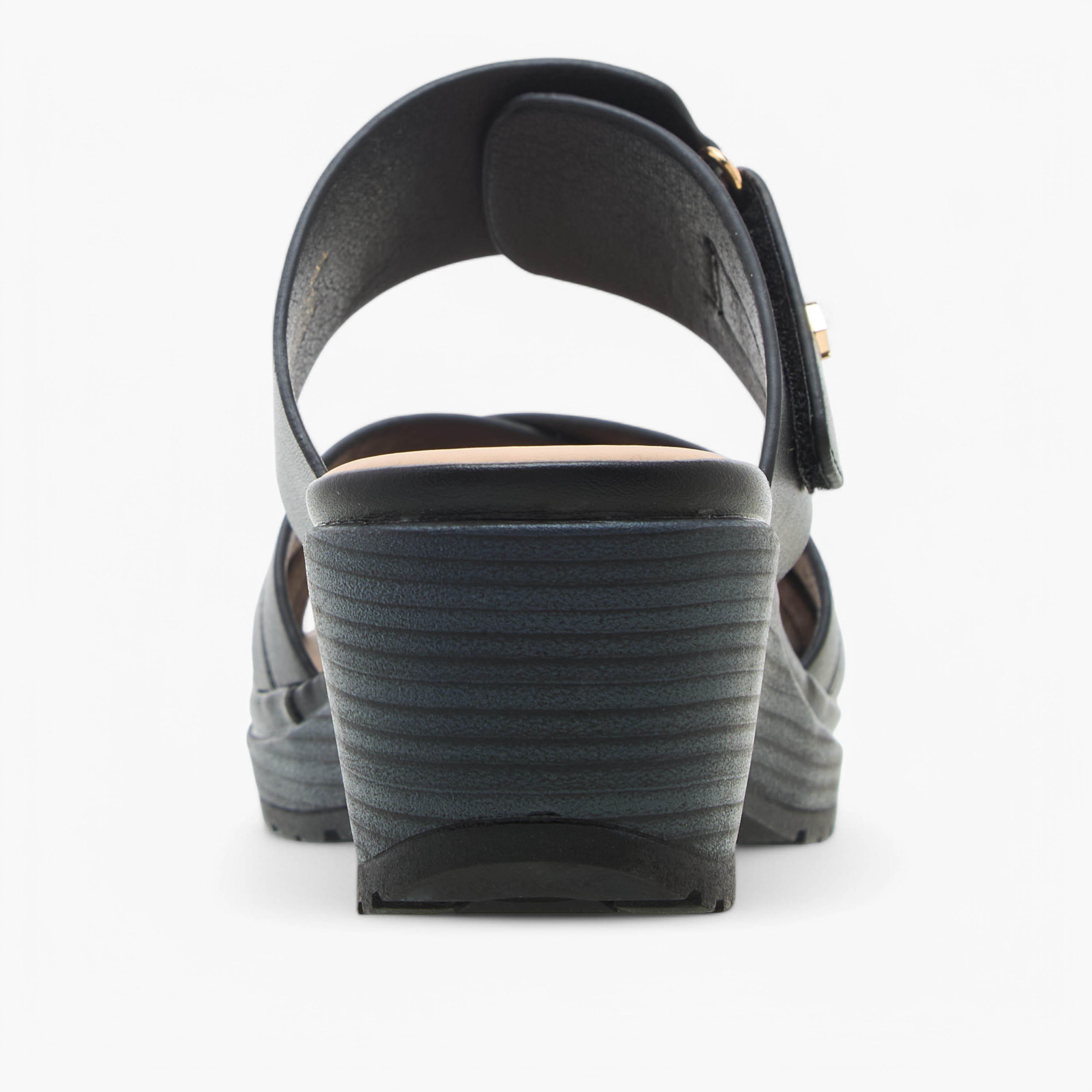 Flora Bella Textured Cross Strap Sandals with Wedge Heels-women-shoes-sandals-heeled-image-5