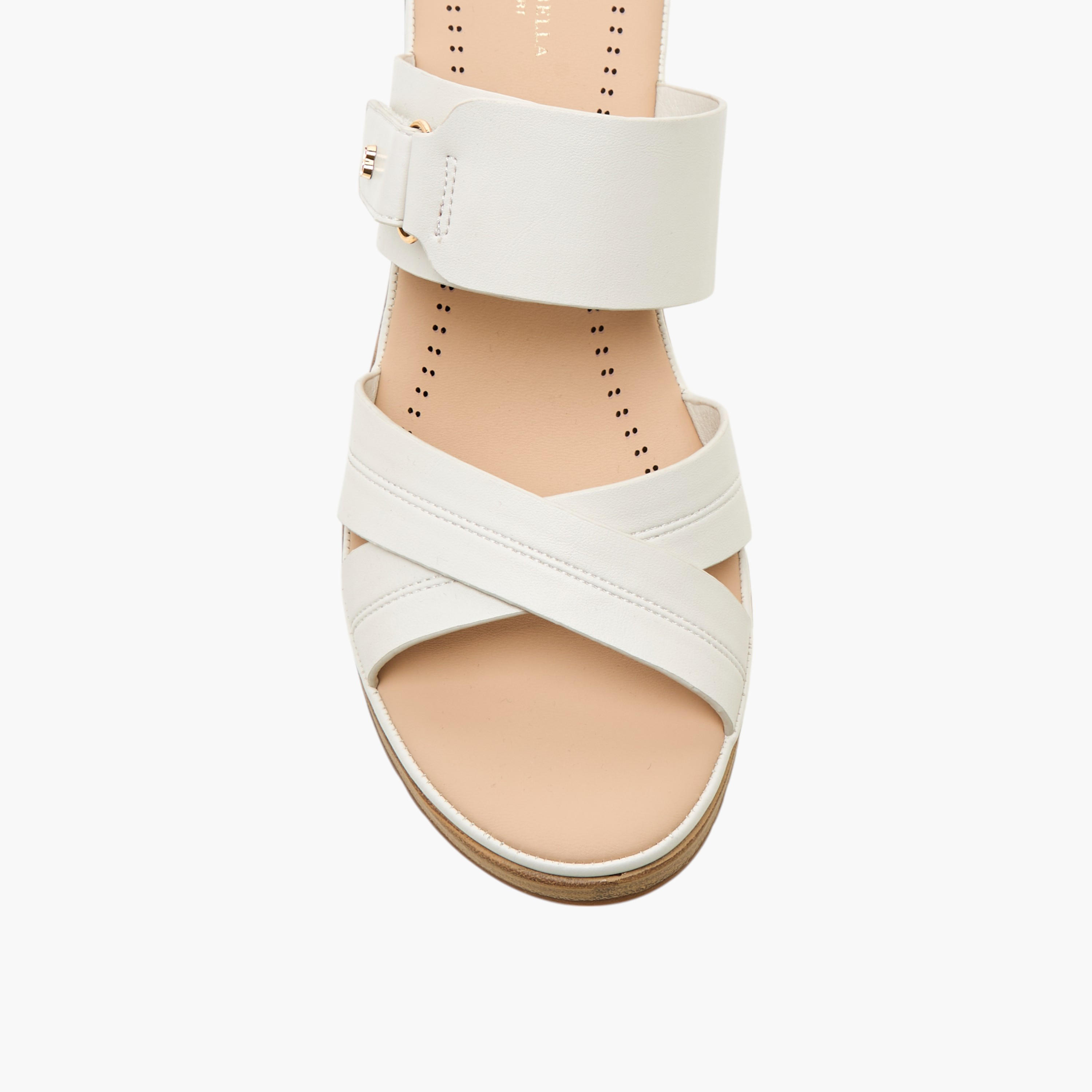 Flora Bella Textured Cross Strap Sandals with Wedge Heels-women-shoes-sandals-heeled-image-4