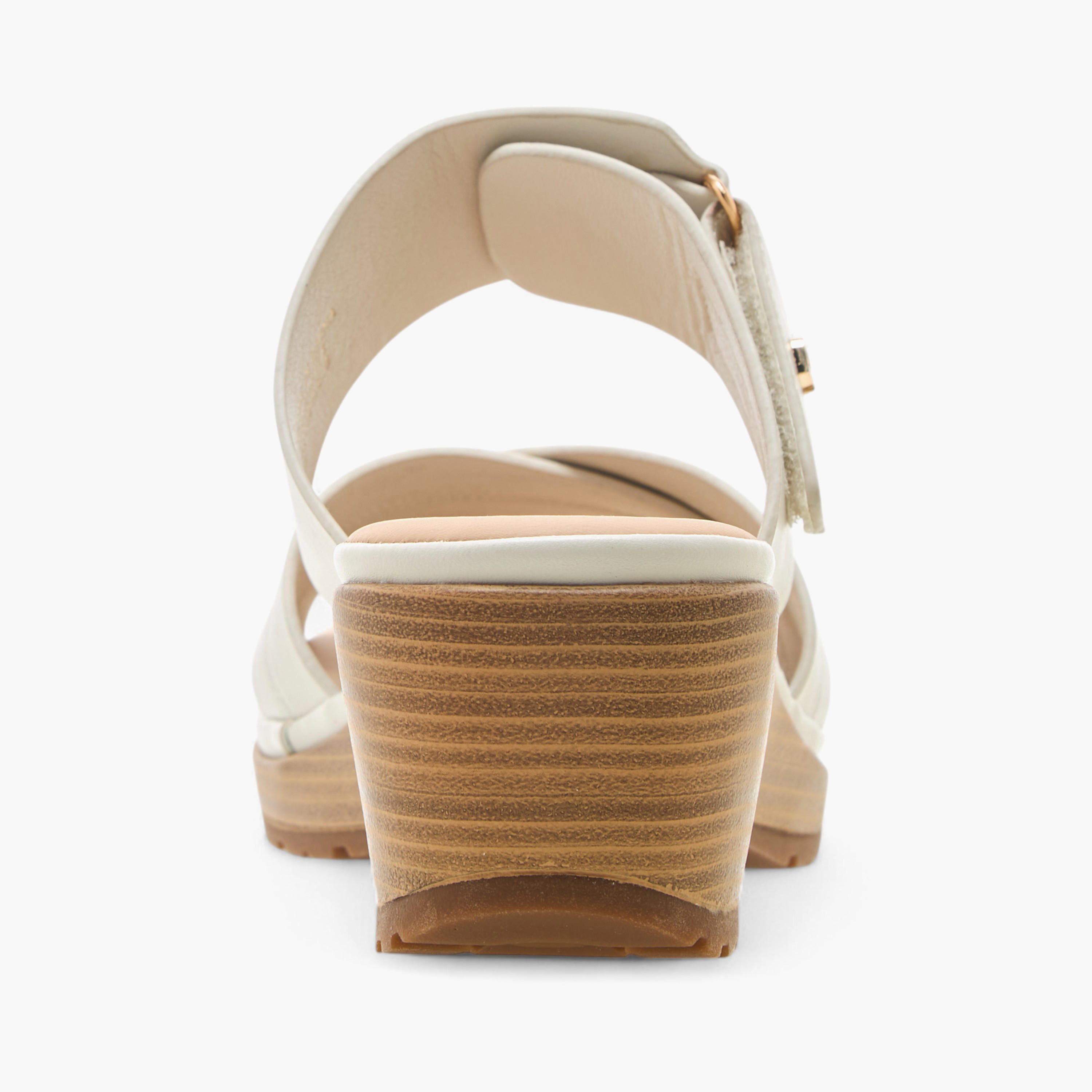 Flora Bella Textured Cross Strap Sandals with Wedge Heels-women-shoes-sandals-heeled-image-5