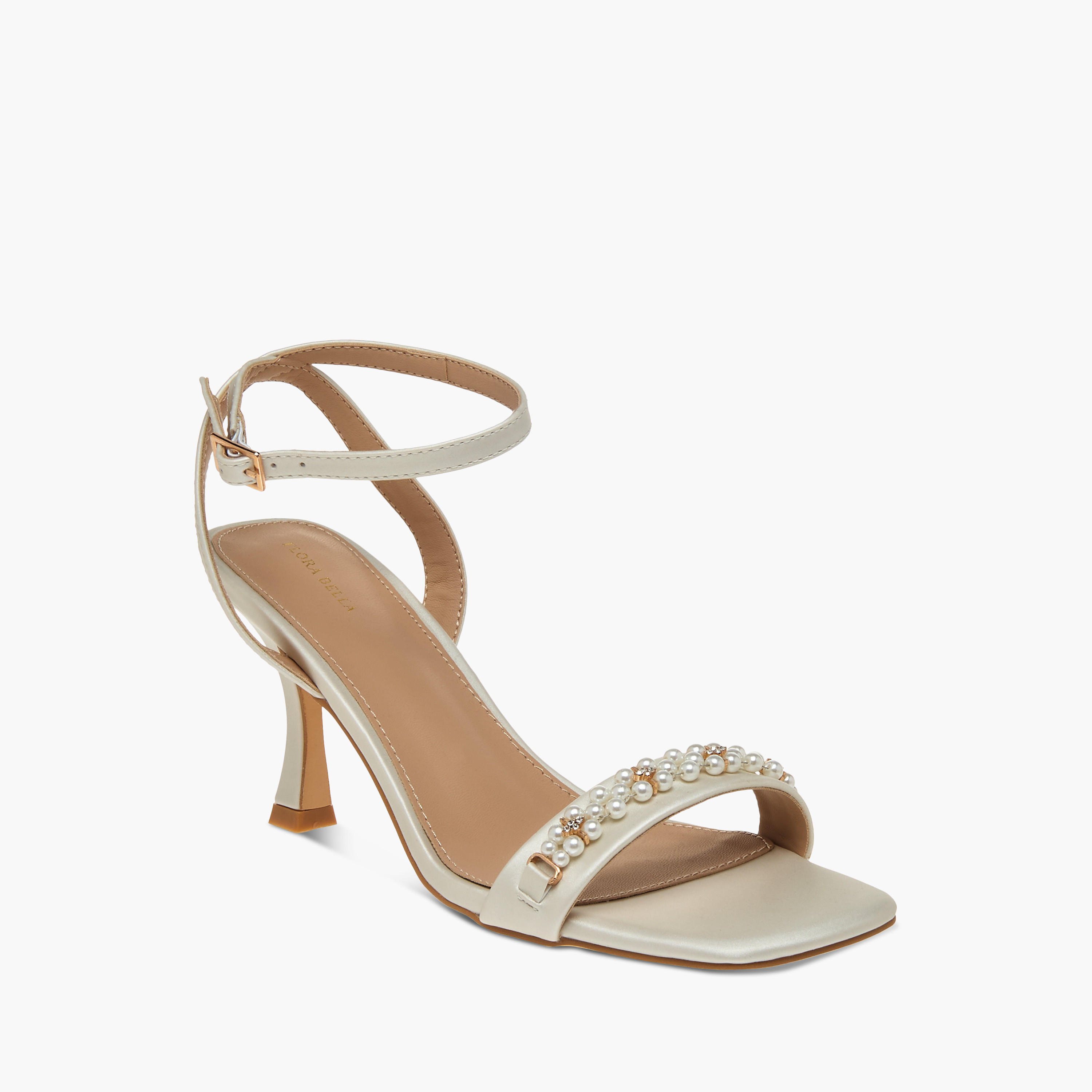 Flora Bella Pearl Embellished Slip-On Stiletto Sandals with Buckle Closure-women-shoes-sandals-heeled-image-2