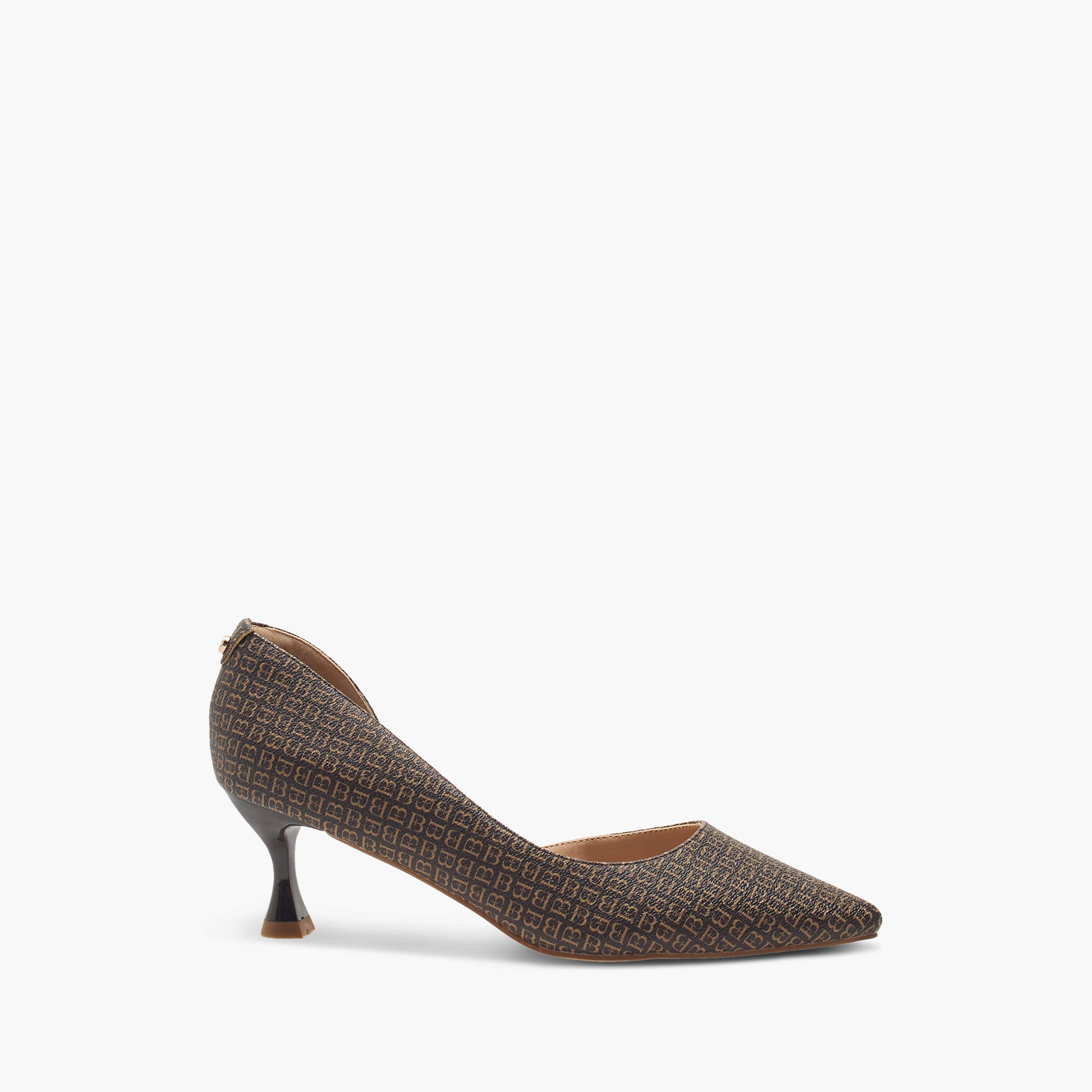 صندل بمقدمة مدببة وكعب لامع وطبعات مونوجرام من فلورا بيلا-women-shoes-heels-image-3