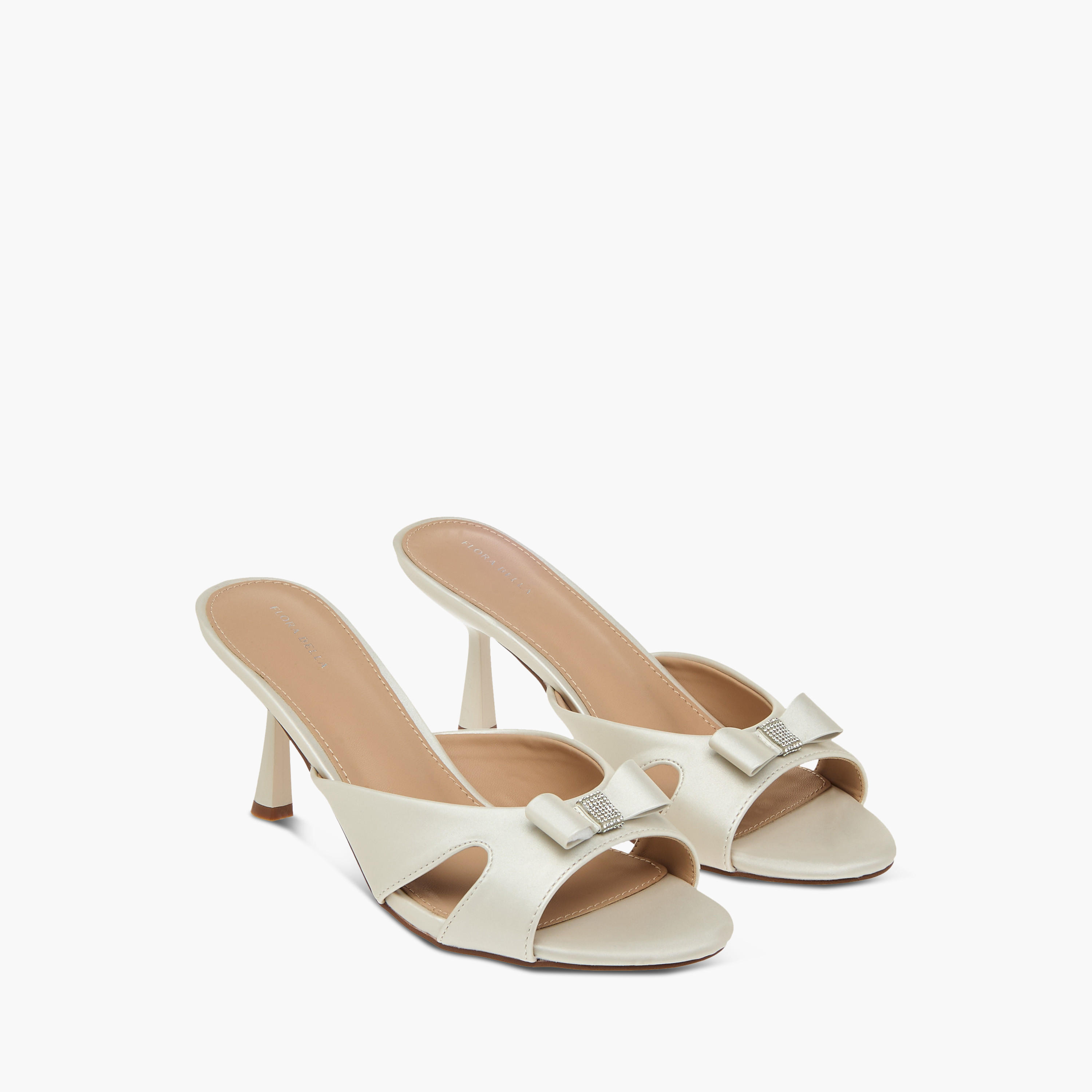 Flora Bella Bow Accent Slip-On Sandals with Stiletto Heels-women-shoes-sandals-heeled-image-1