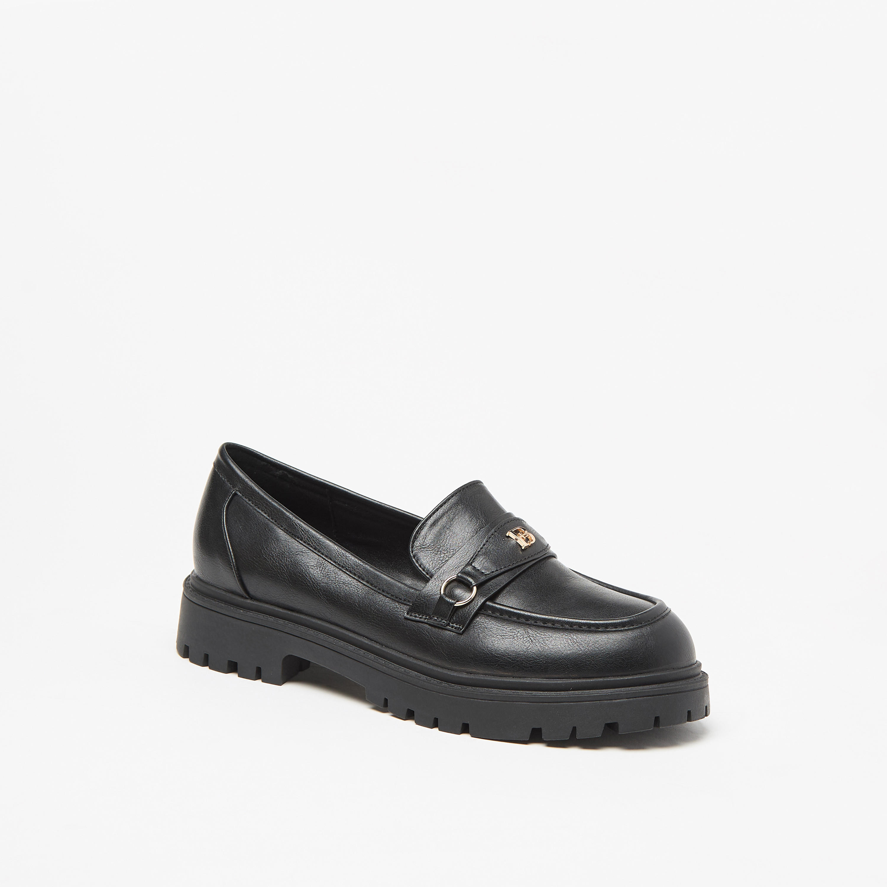 حذاء تشانكي سهل الارتداء بزينة ميتاليك من فلورا بيلا-women-shoes-flats-loafers-image-1