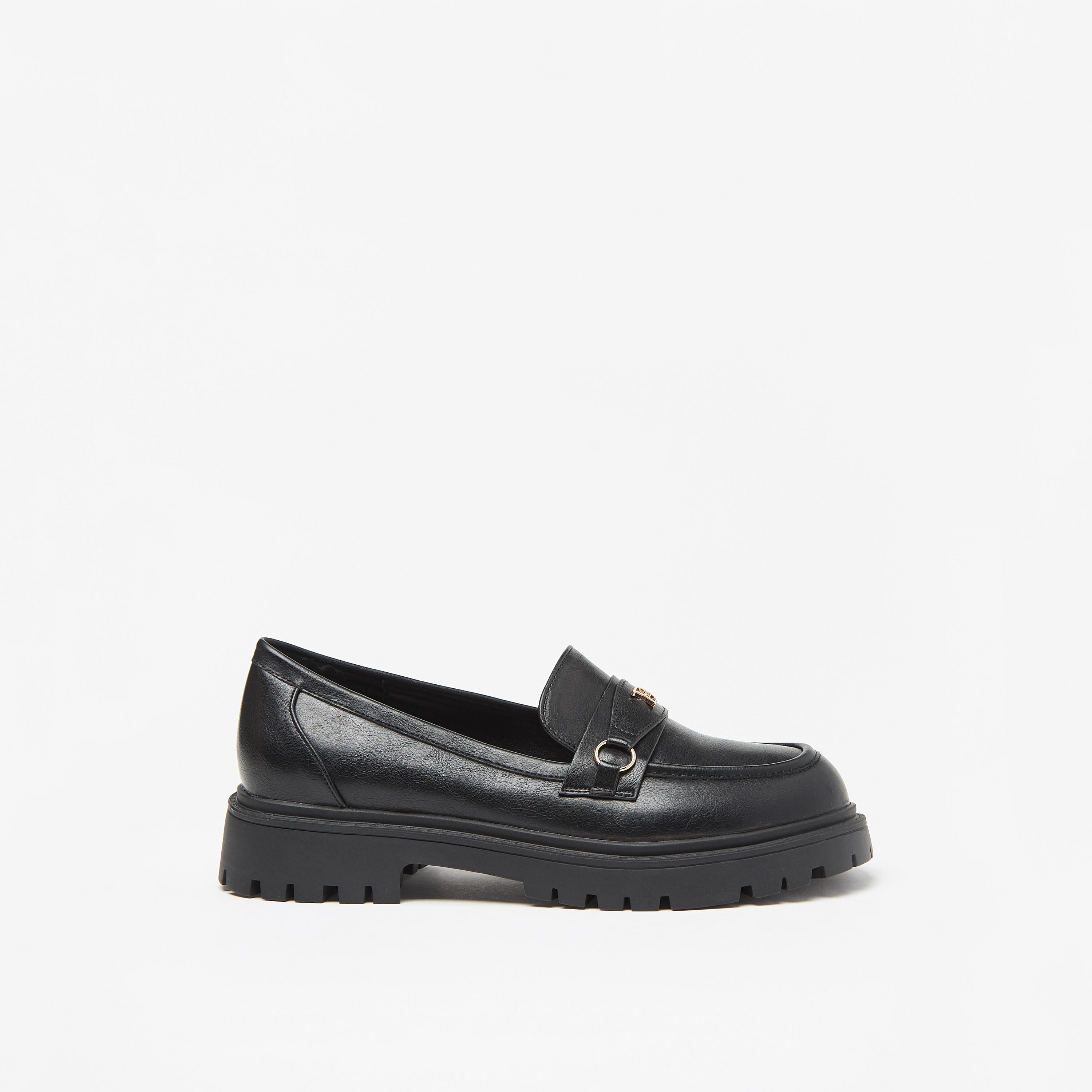 Flora Bella Monogram Print Slip-On Chunky Loafers with Metallic Accent-women-shoes-flats-loafers-image-3