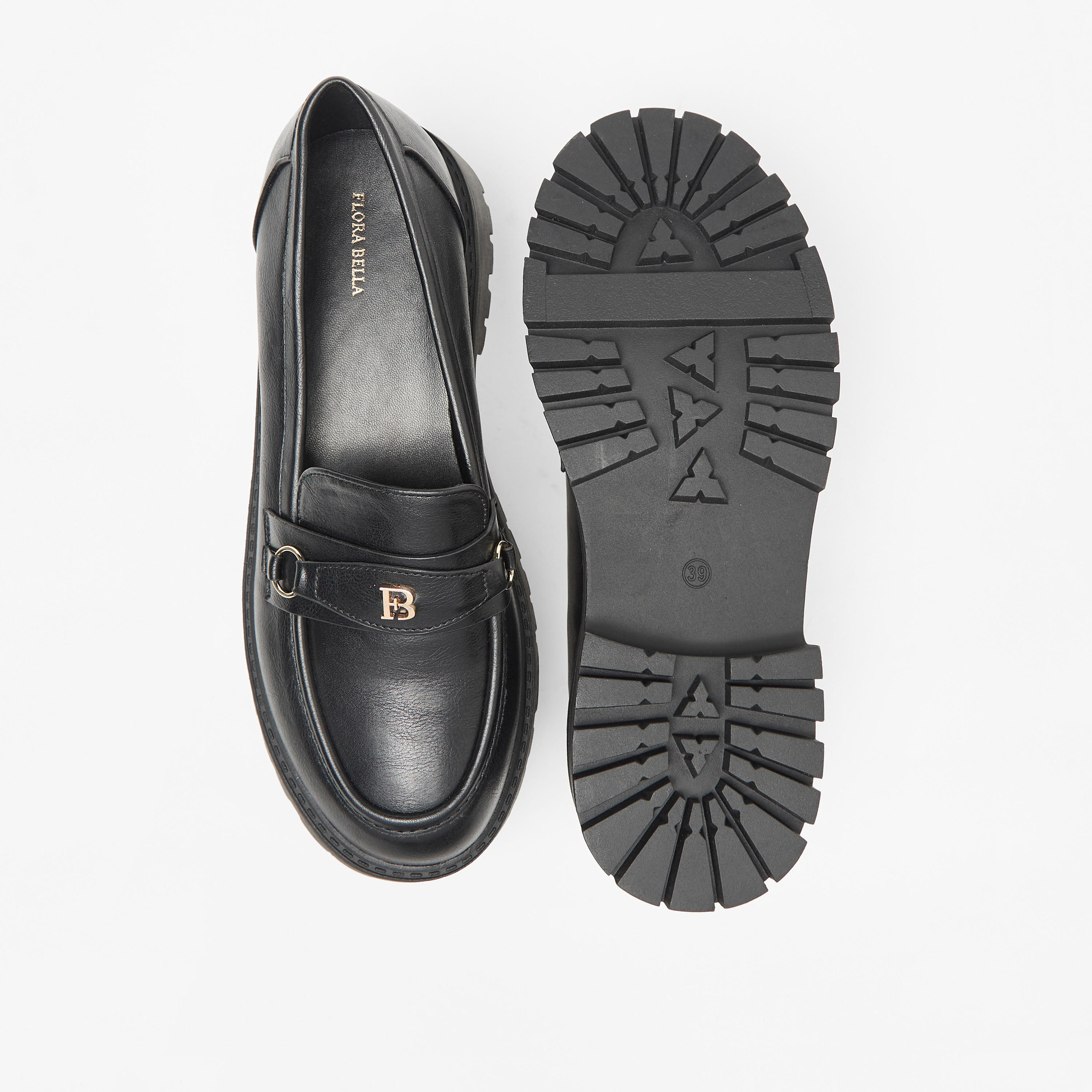 حذاء تشانكي سهل الارتداء بزينة ميتاليك من فلورا بيلا-women-shoes-flats-loafers-image-4