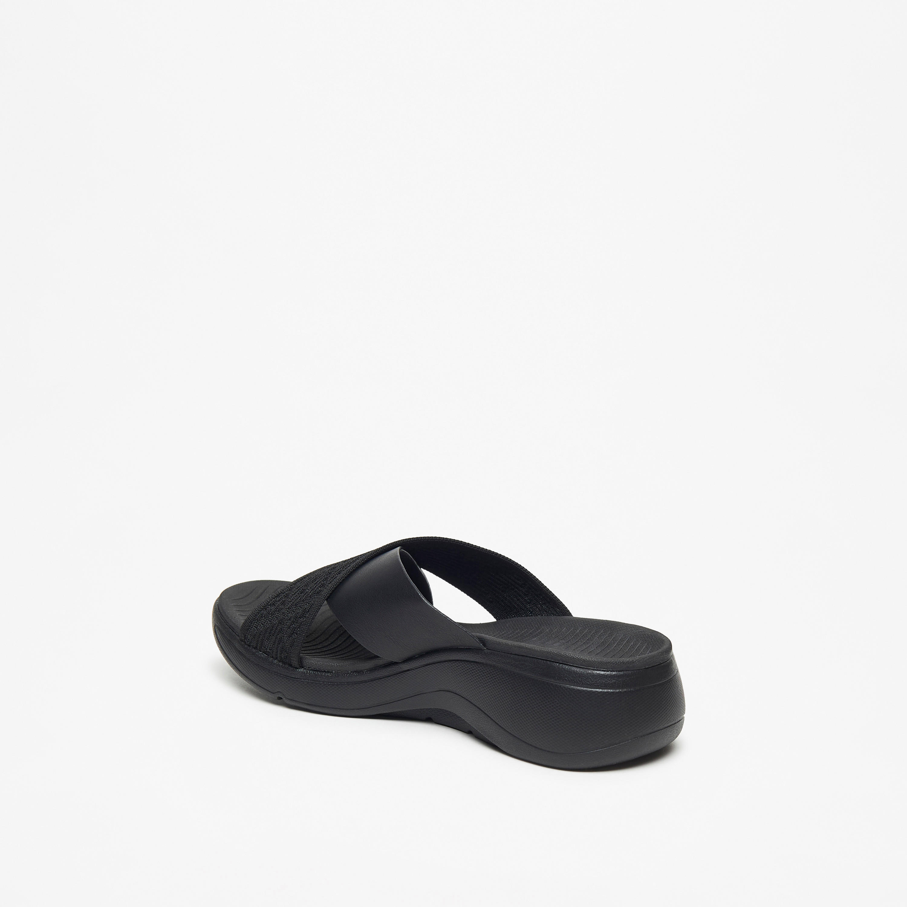 Le Confort Textured Slip-On Cross Strap Slide Sandals-women-shoes-flats-sandals-image-7