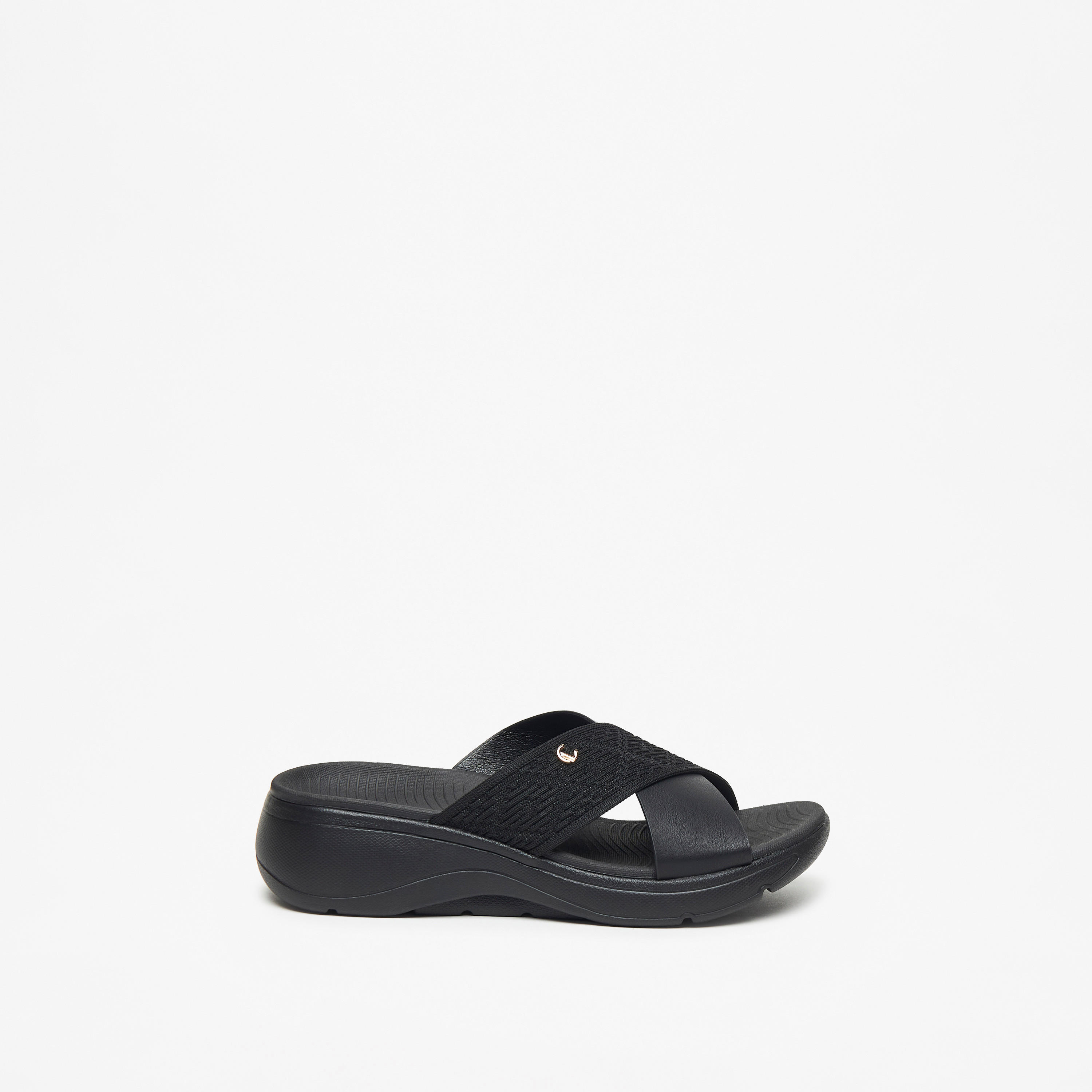 Le Confort Textured Slip-On Cross Strap Slide Sandals-women-shoes-flats-sandals-image-8