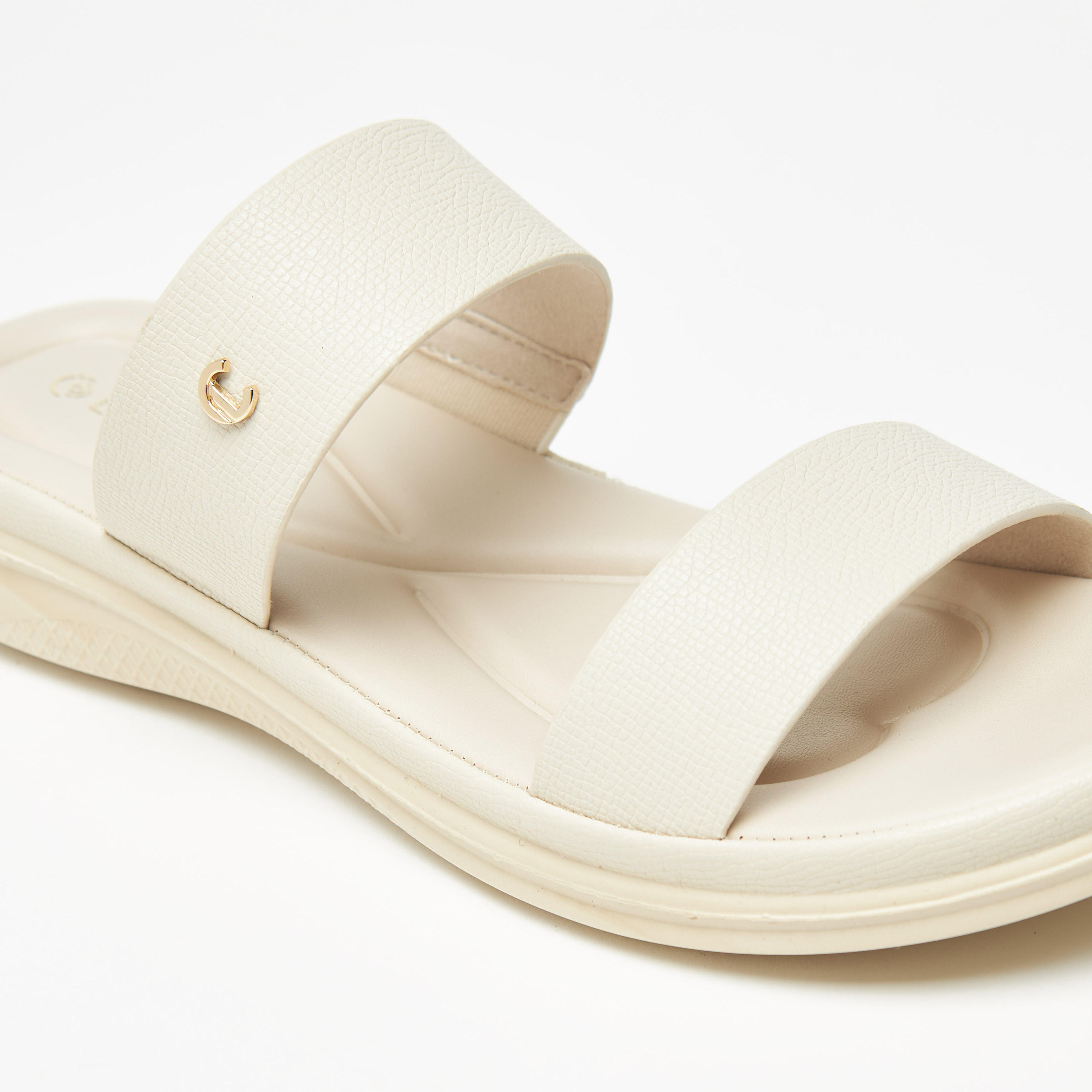 صندل سهل الارتداء بارز الملمس بمقدمة مفتوحة من لو كونفورت-women-shoes-flats-sandals-image-5