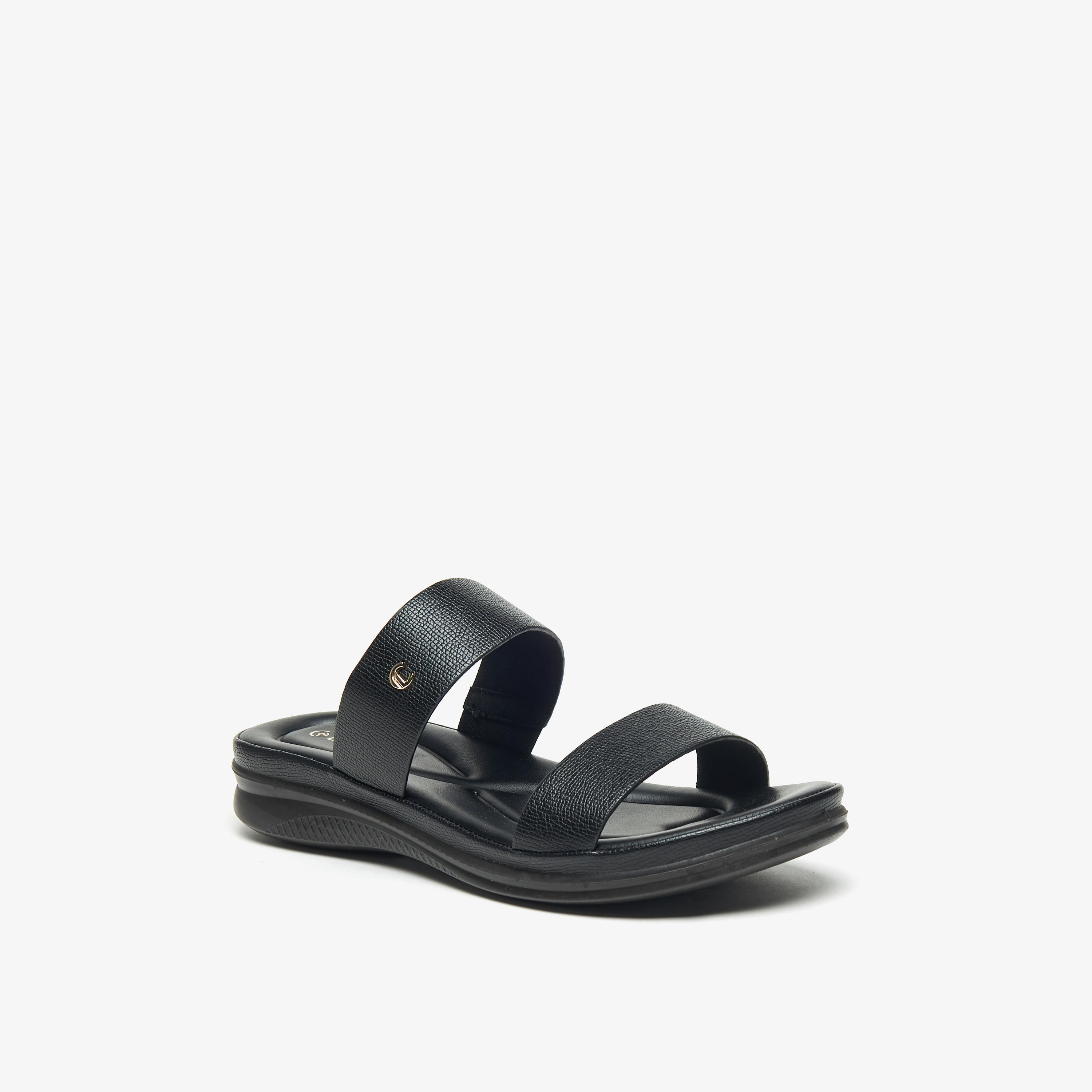 صندل سهل الارتداء بارز الملمس بمقدمة مفتوحة من لو كونفورت-women-shoes-flats-sandals-image-1