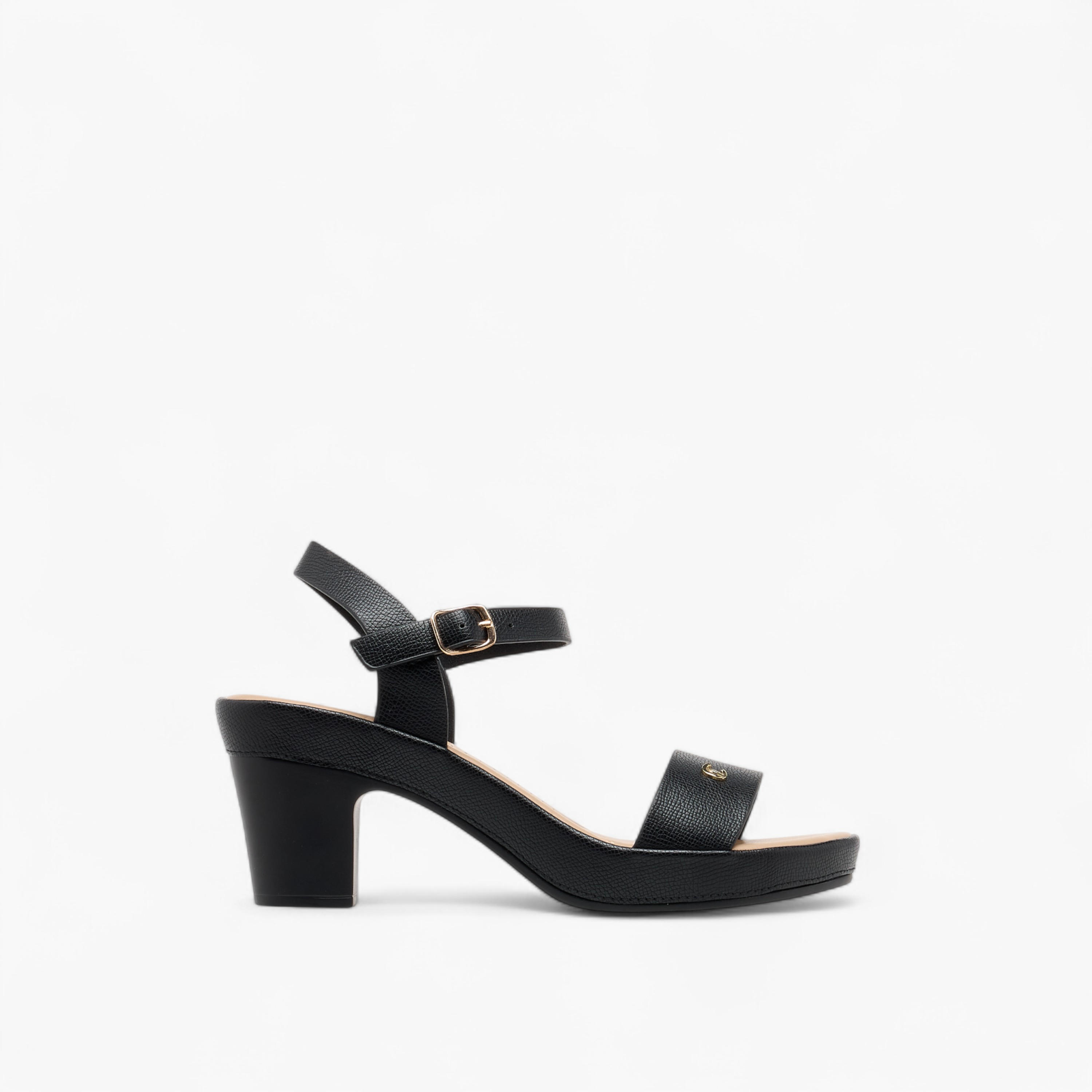 Le Confort Textured Strap Sandals with Block Heel-women-shoes-sandals-heeled-image-3