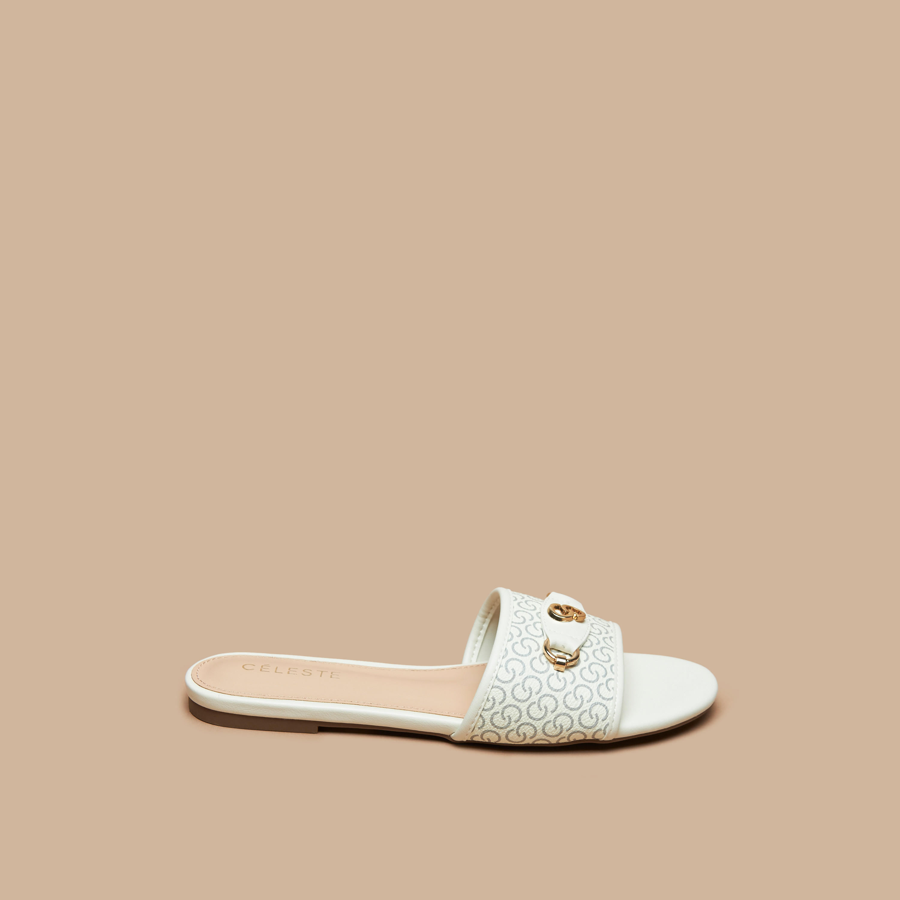Celeste Women's Monogram Print Slip-On Flat Sandals-women-shoes-flats-sandals-image-3