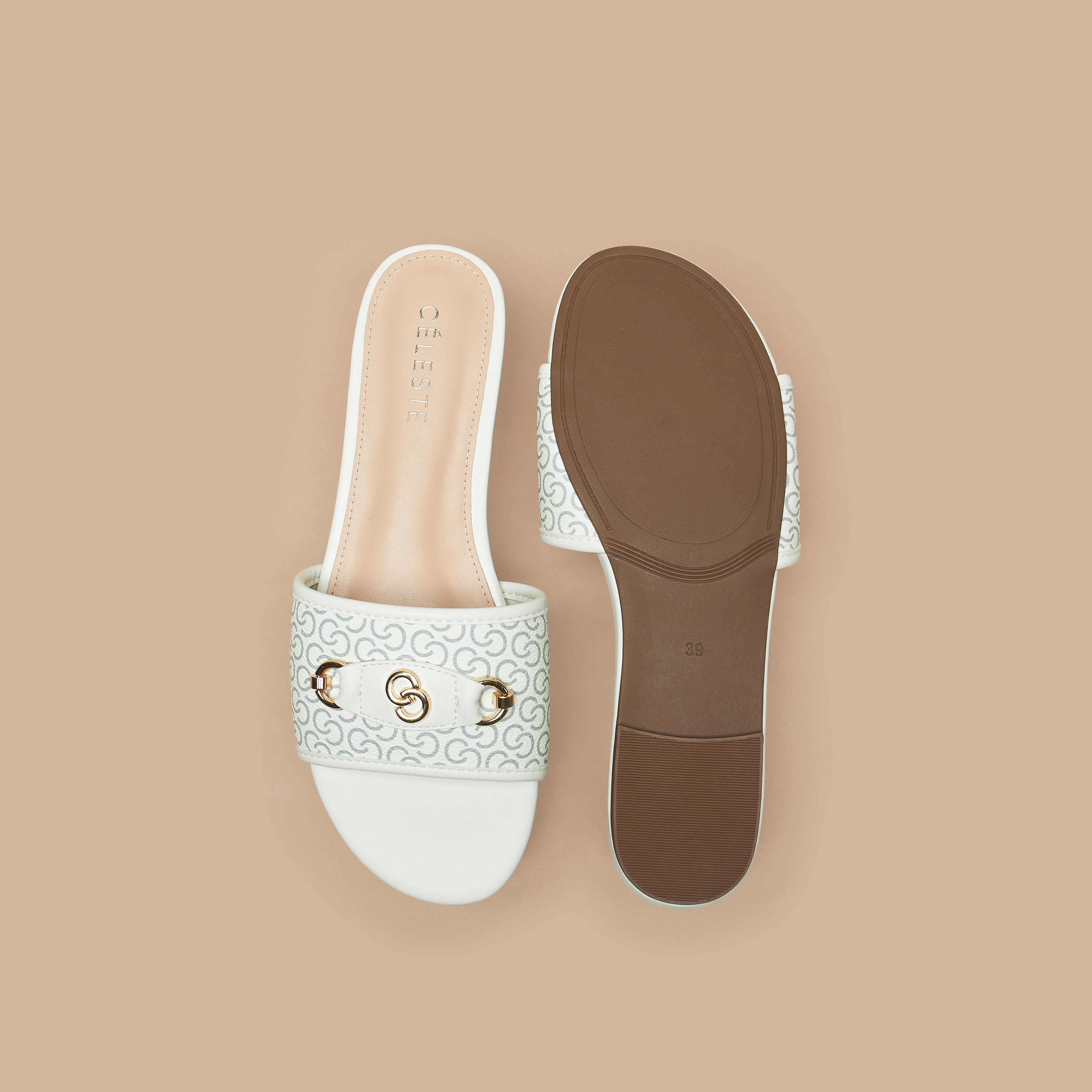 Celeste Women's Monogram Print Slip-On Flat Sandals-women-shoes-flats-sandals-image-4