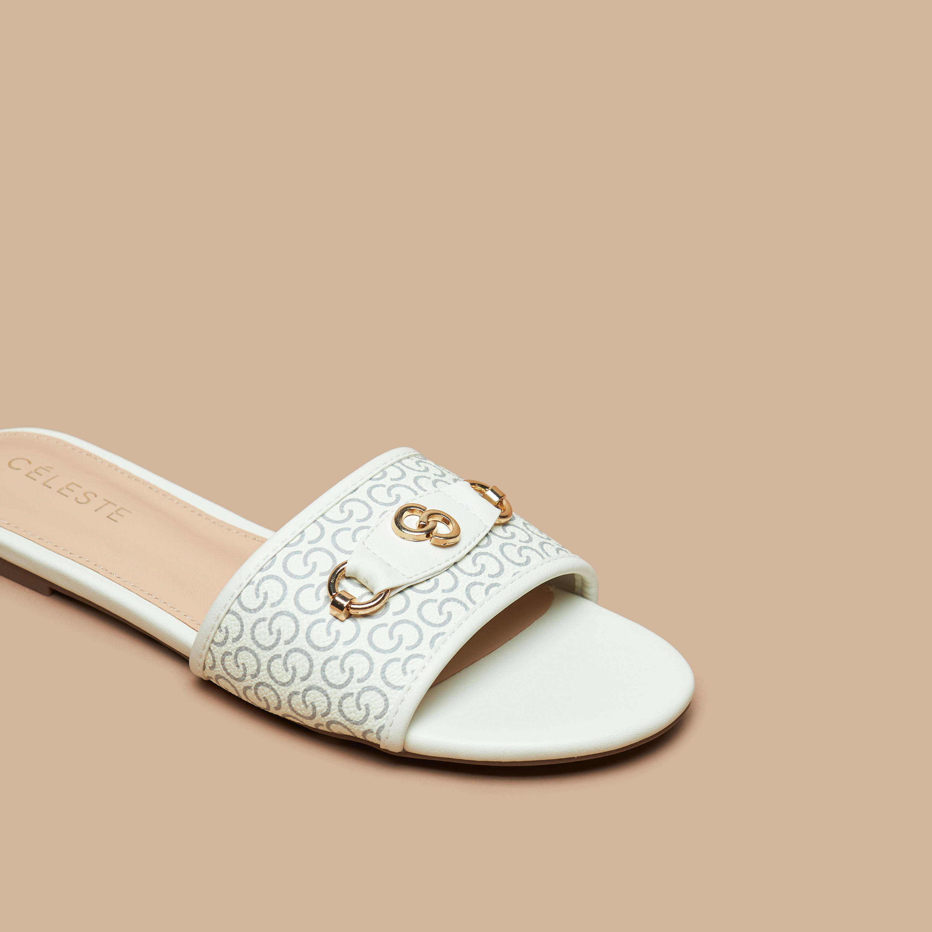 Celeste Women's Monogram Print Slip-On Flat Sandals-women-shoes-flats-sandals-image-5