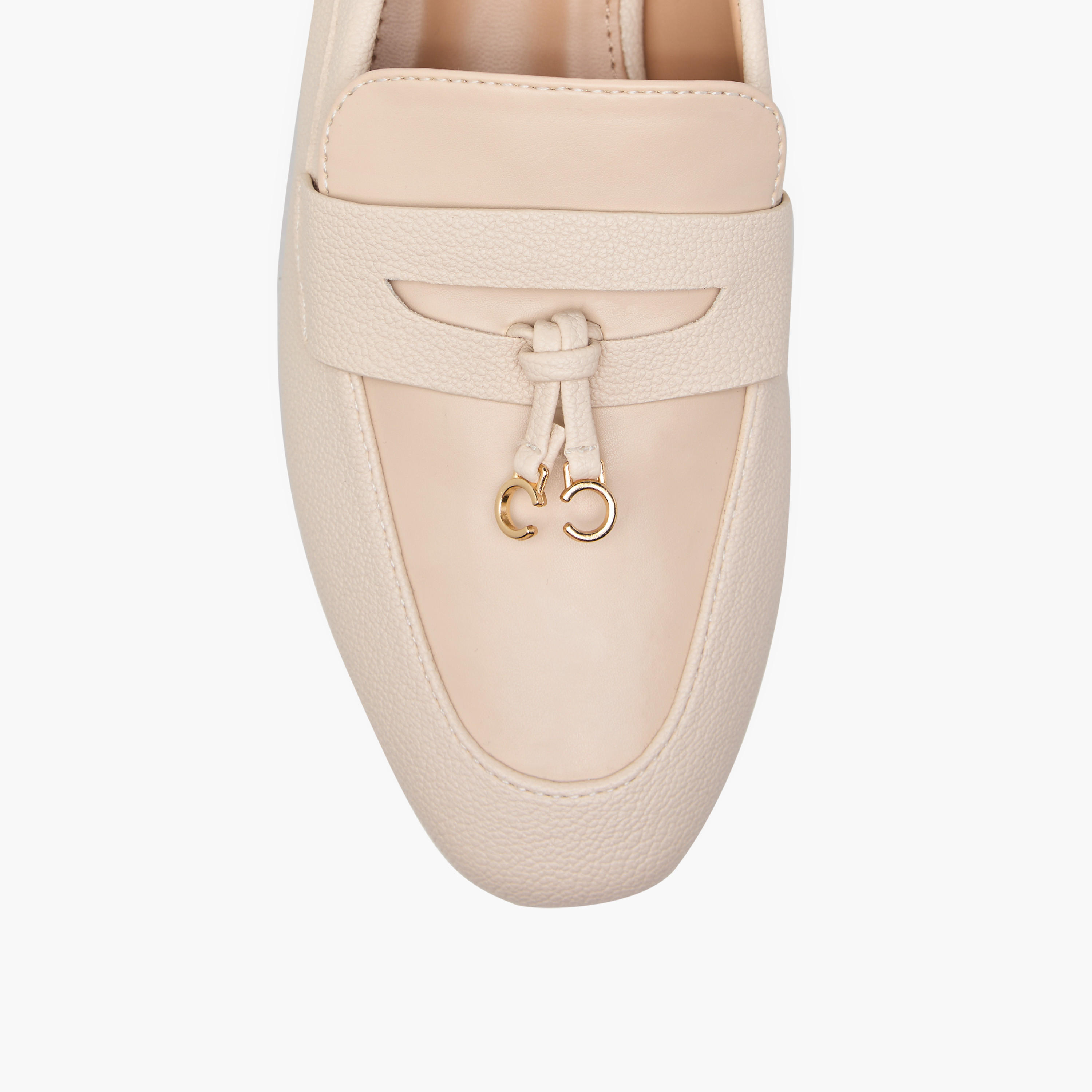 Celeste Women's Solid Slip-On Loafers with Charm Detail-women-shoes-flats-loafers-image-4