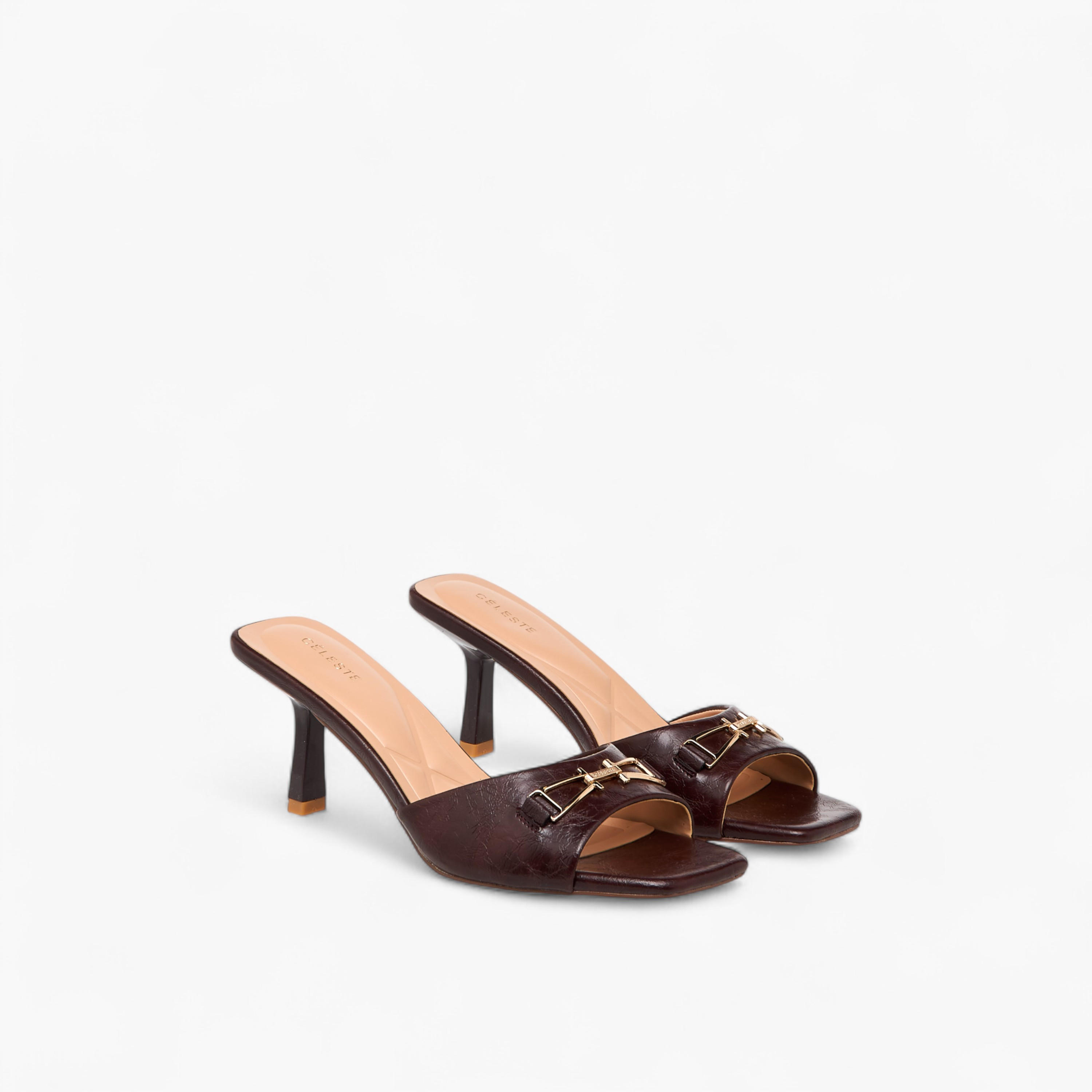 Celeste Women Buckle Detail Stiletto Heel Sandals-women-shoes-sandals-heeled-image-1