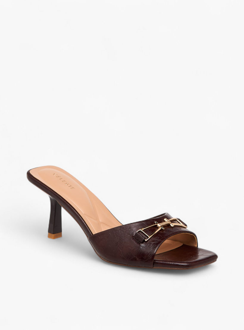 Celeste Women Buckle Detail Stiletto Heel Sandals-women-shoes-sandals-heeled-image-2