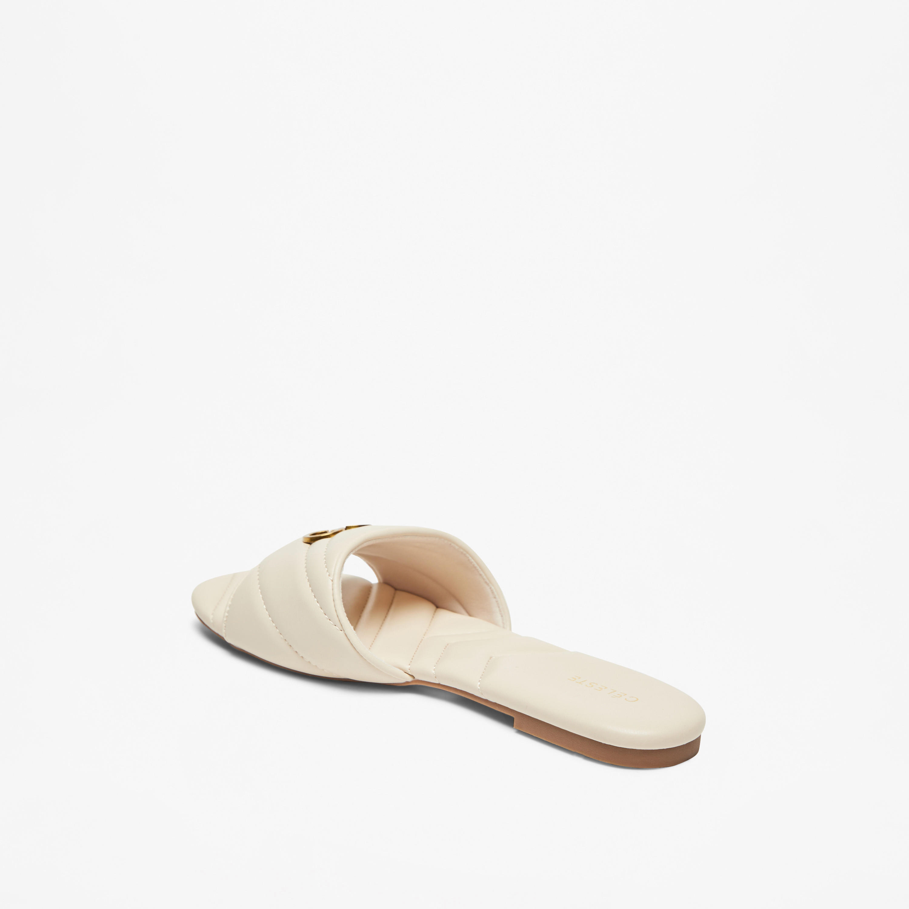 Celeste Women's Quilted Slip-On Sandals with Logo Accent-women-shoes-flats-sandals-image-3