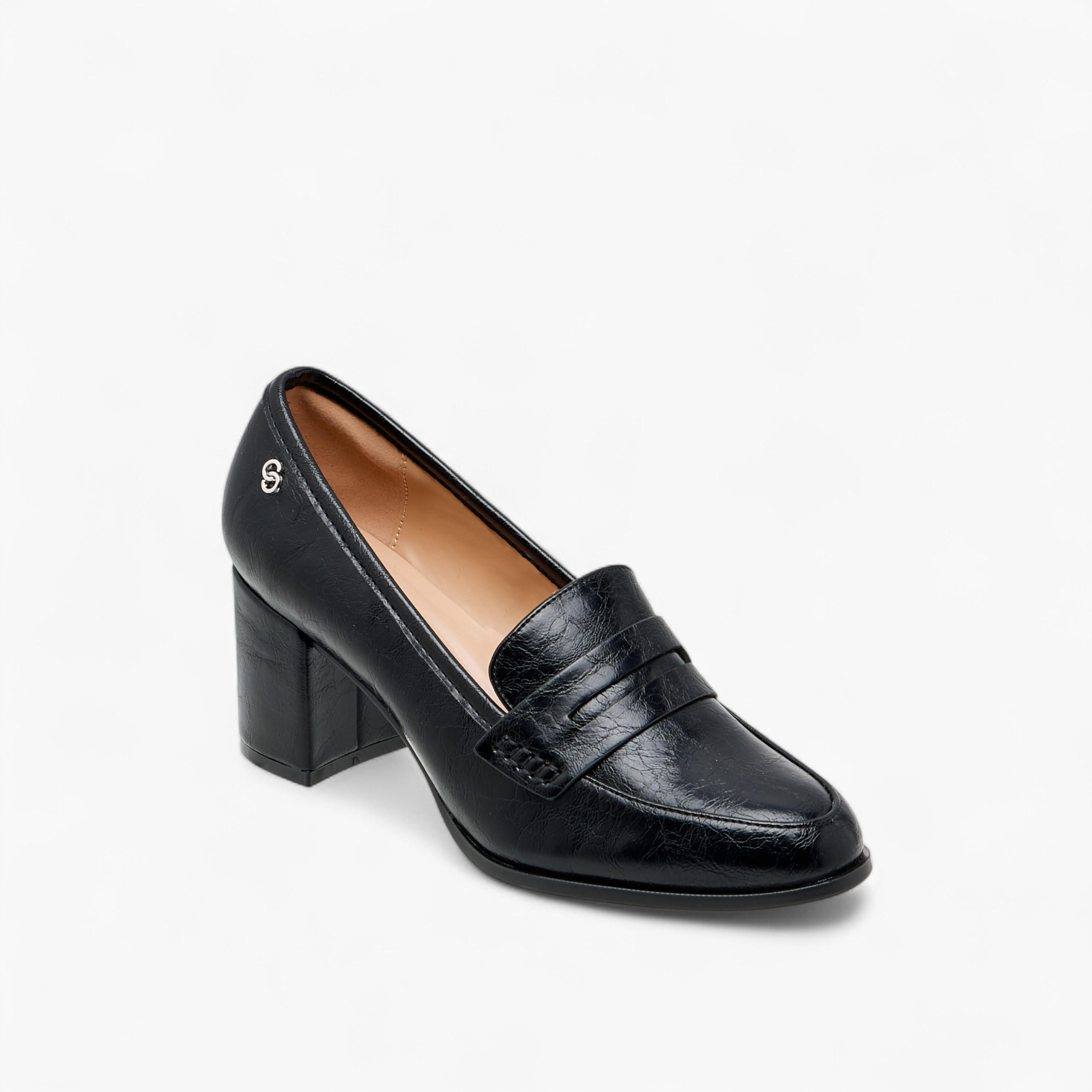 Celeste Women's Textured Slip-On Loafers with Block Heels-women-shoes-loafersandmoccasins-image-2