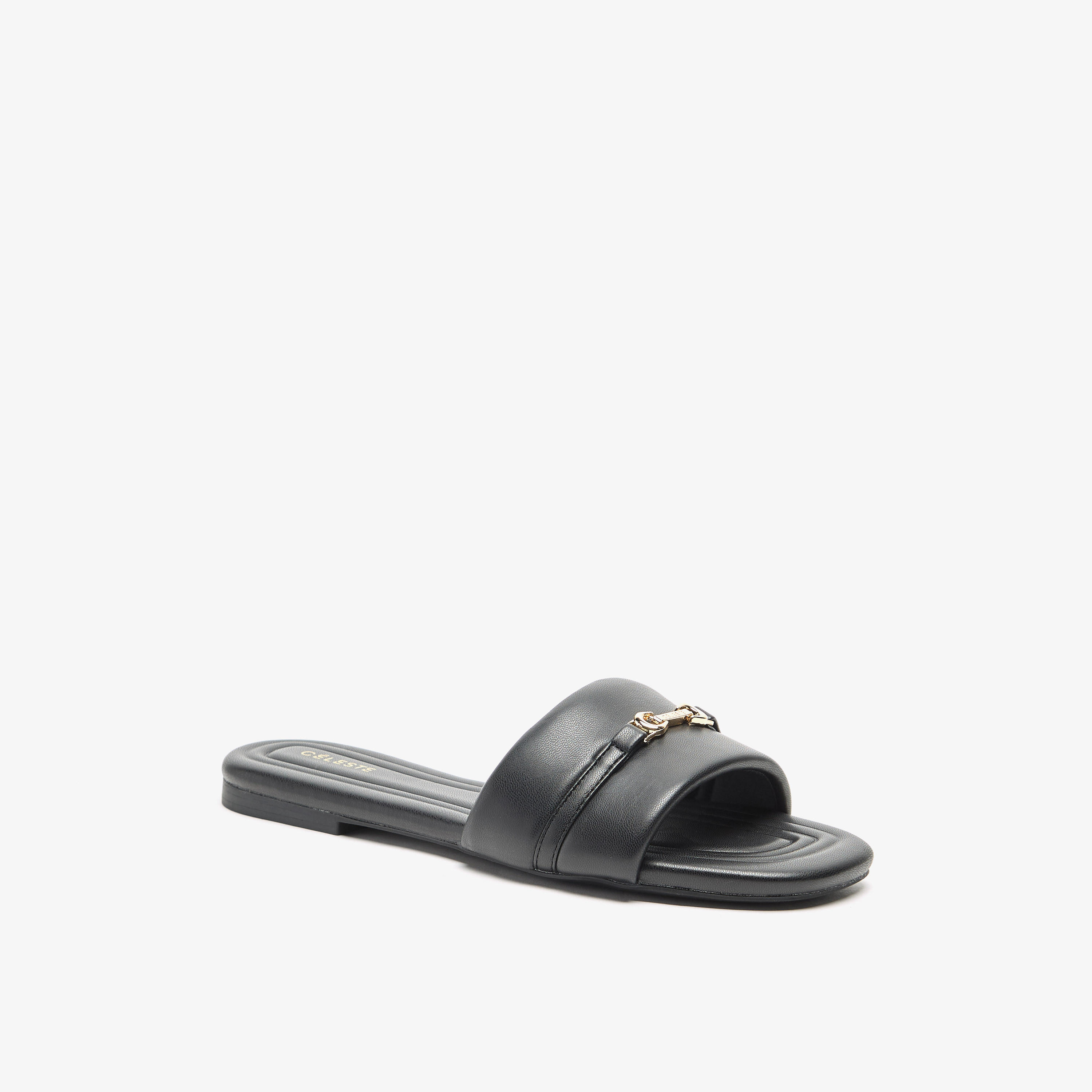 Celeste Women's Slip-On Sandals with Metal Accent-women-shoes-flats-sandals-image-1