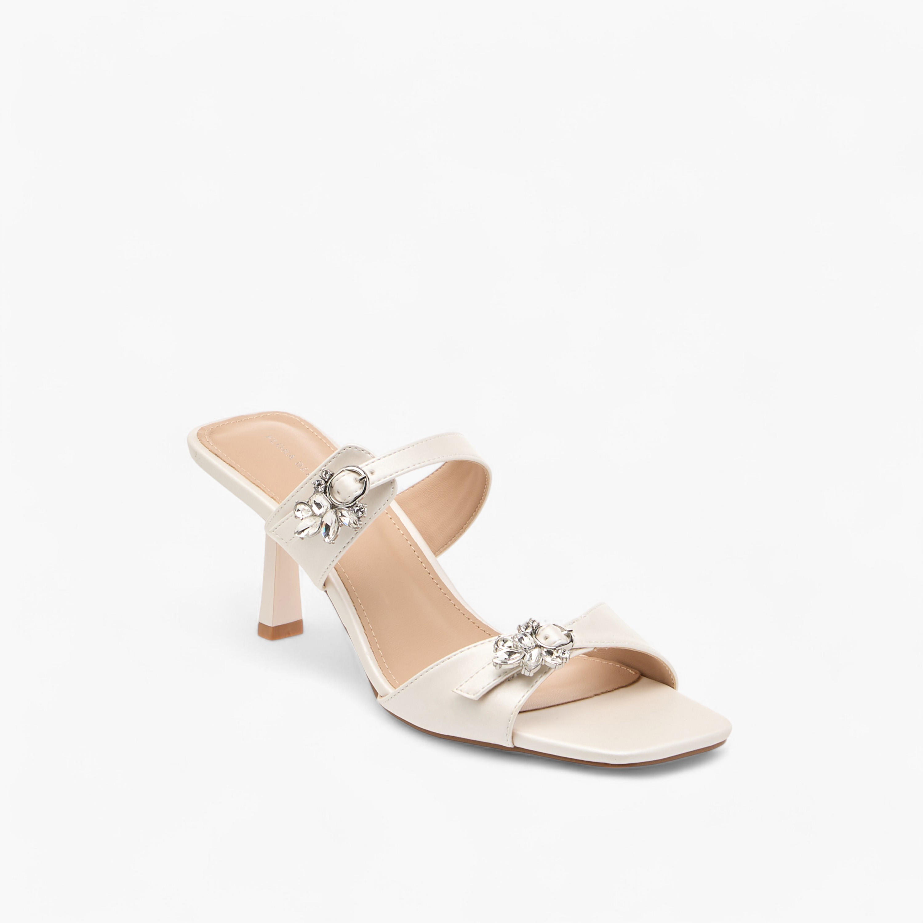 Flora Bella Embellished Slip-On Sandals with Flared Heel-women-shoes-sandals-heeled-image-2