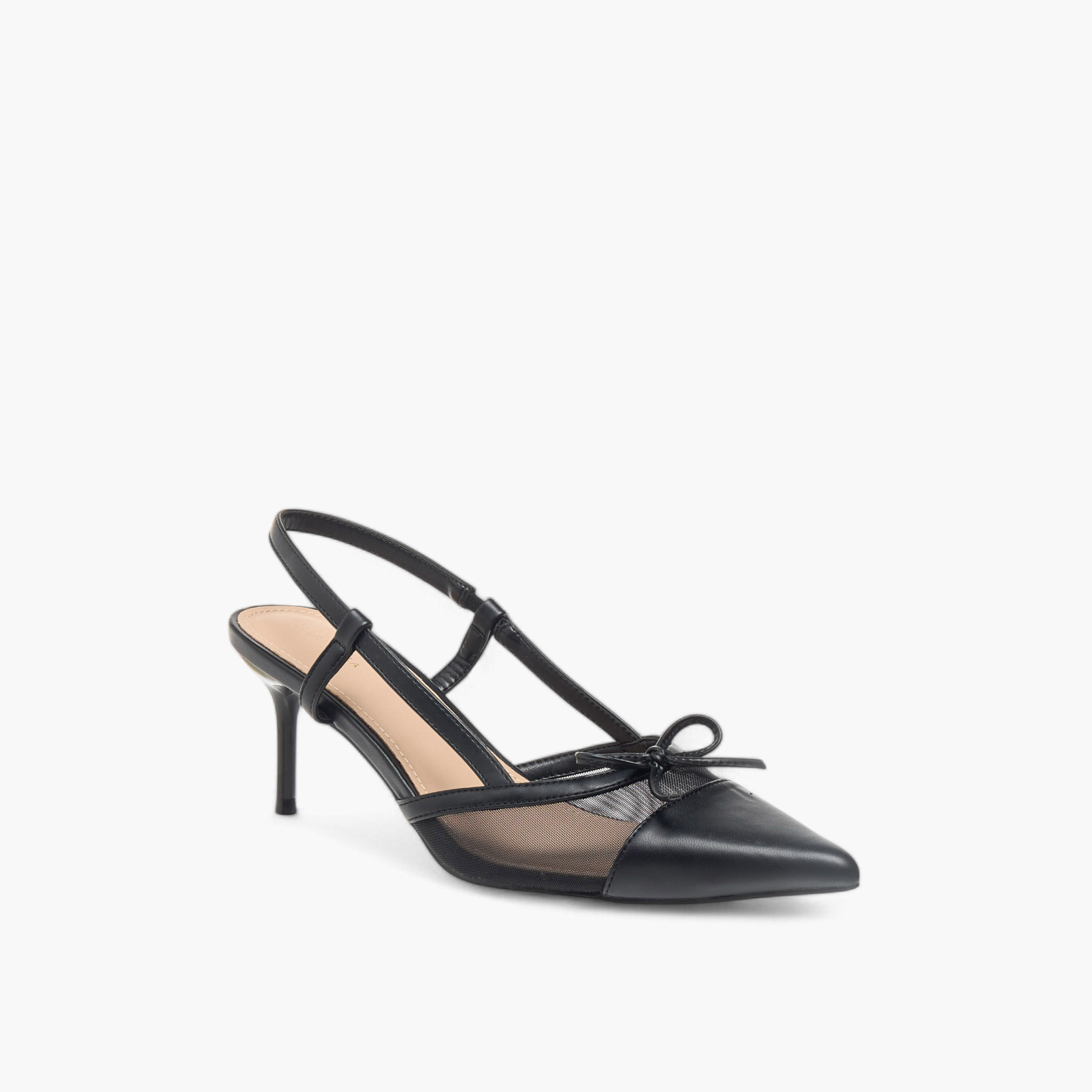 Flora Bella Bow Accent Slingback Shoes with Stiletto Heels-women-shoes-heels-image-2