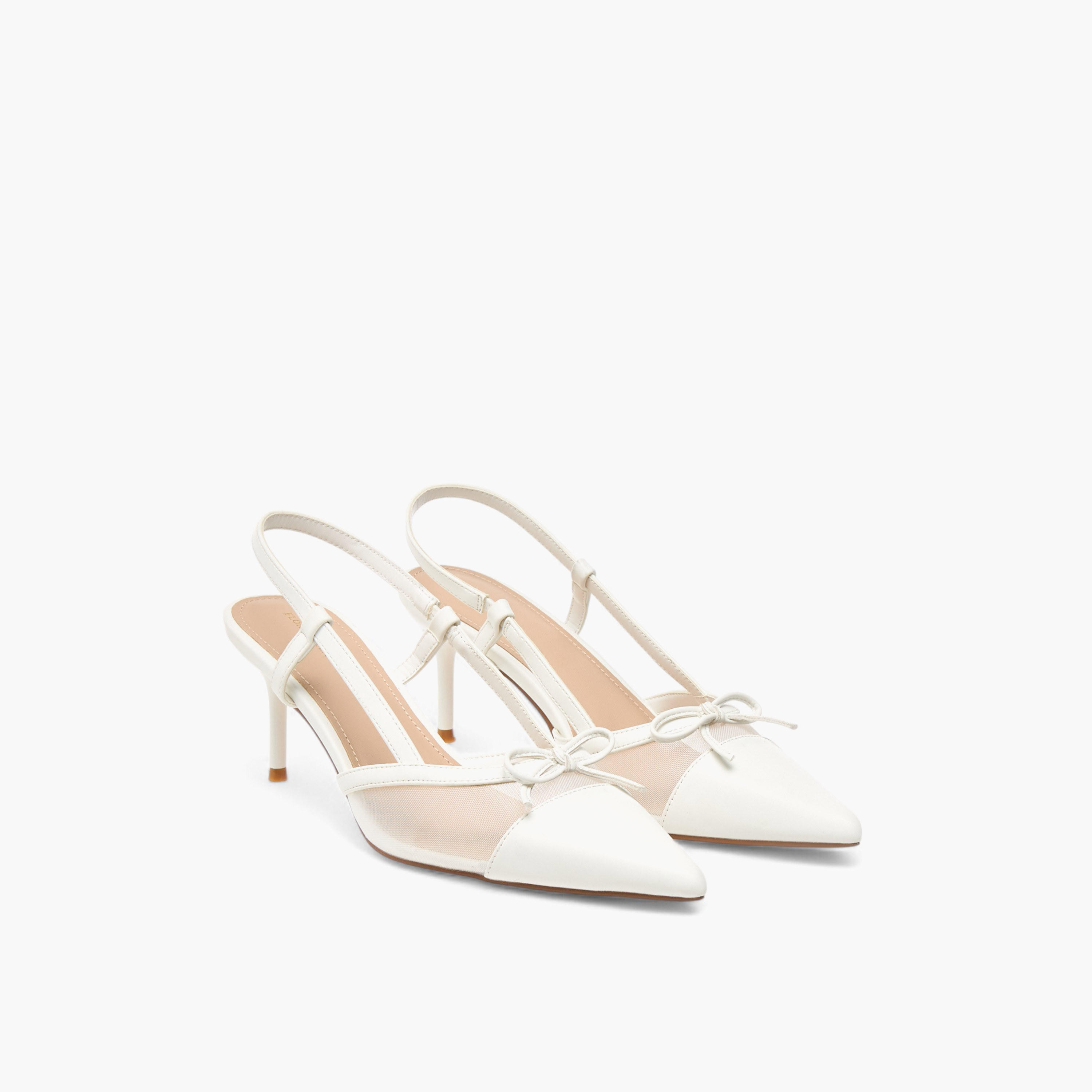 Flora Bella Bow Accent Slingback Shoes with Stiletto Heels-women-shoes-heels-image-1