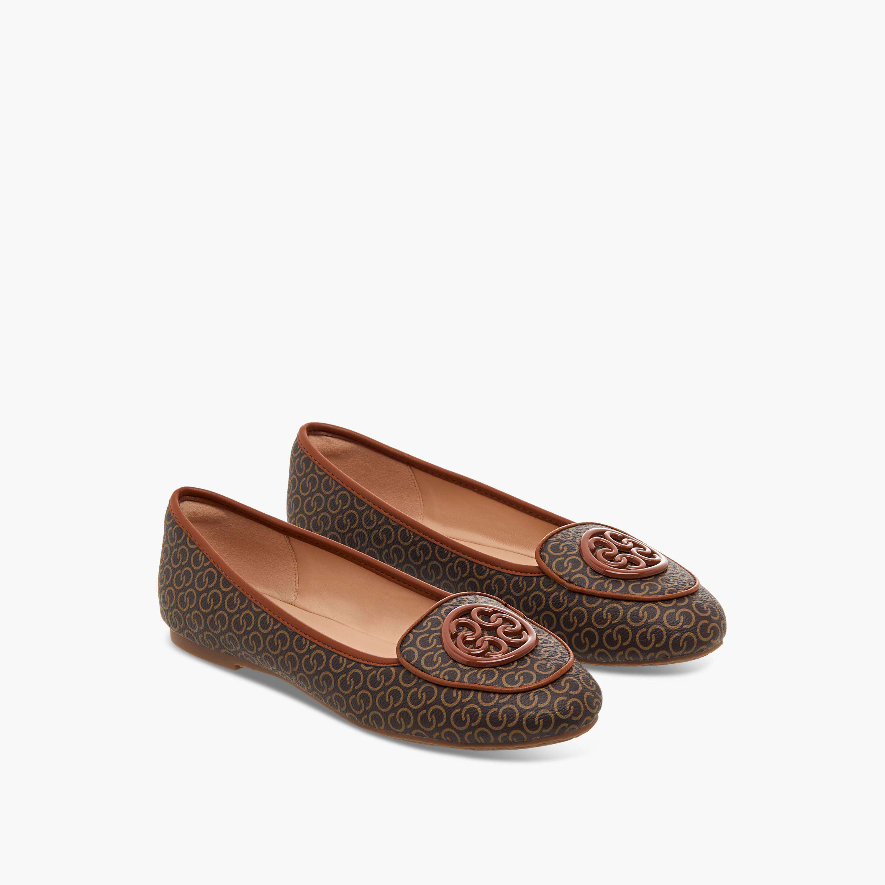 Celeste Women Monogram Slip-On Ballerina Shoes-women-shoes-ballerinas-image-1
