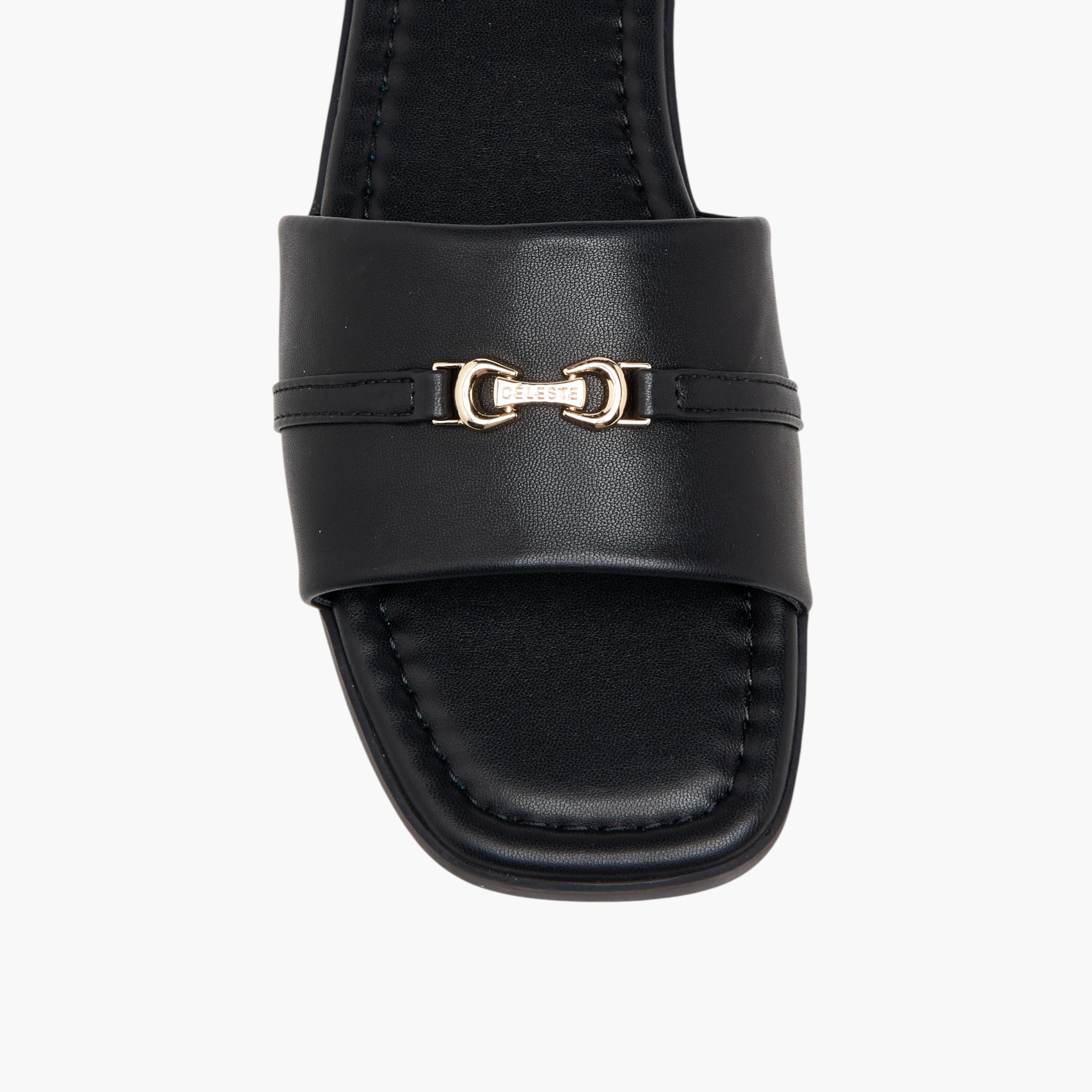 Celeste Women's Buckle Detail Slip-On Sandals-women-shoes-flats-sandals-image-4