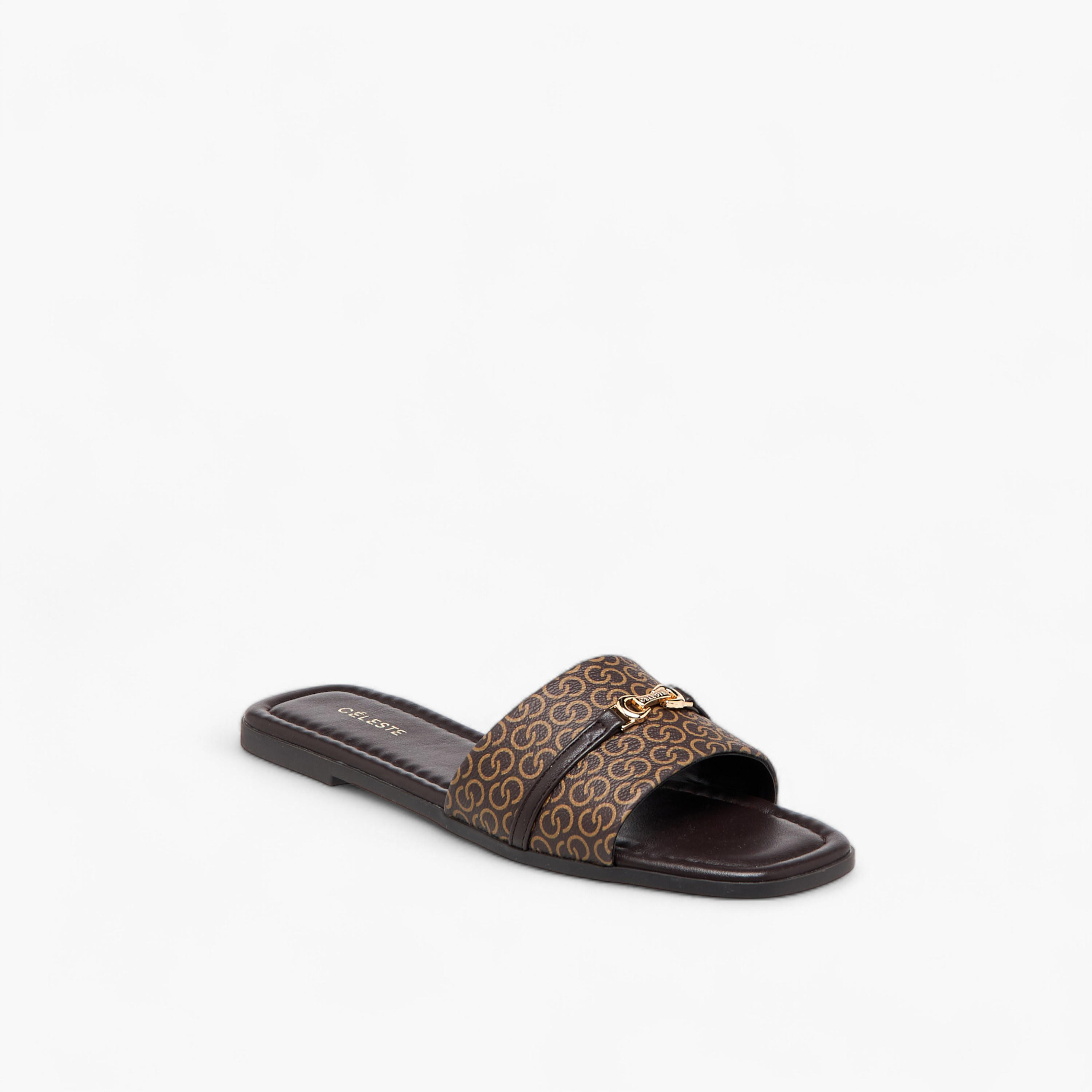 Celeste Women's Buckle Detail Slip-On Sandals-women-shoes-flats-sandals-image-2