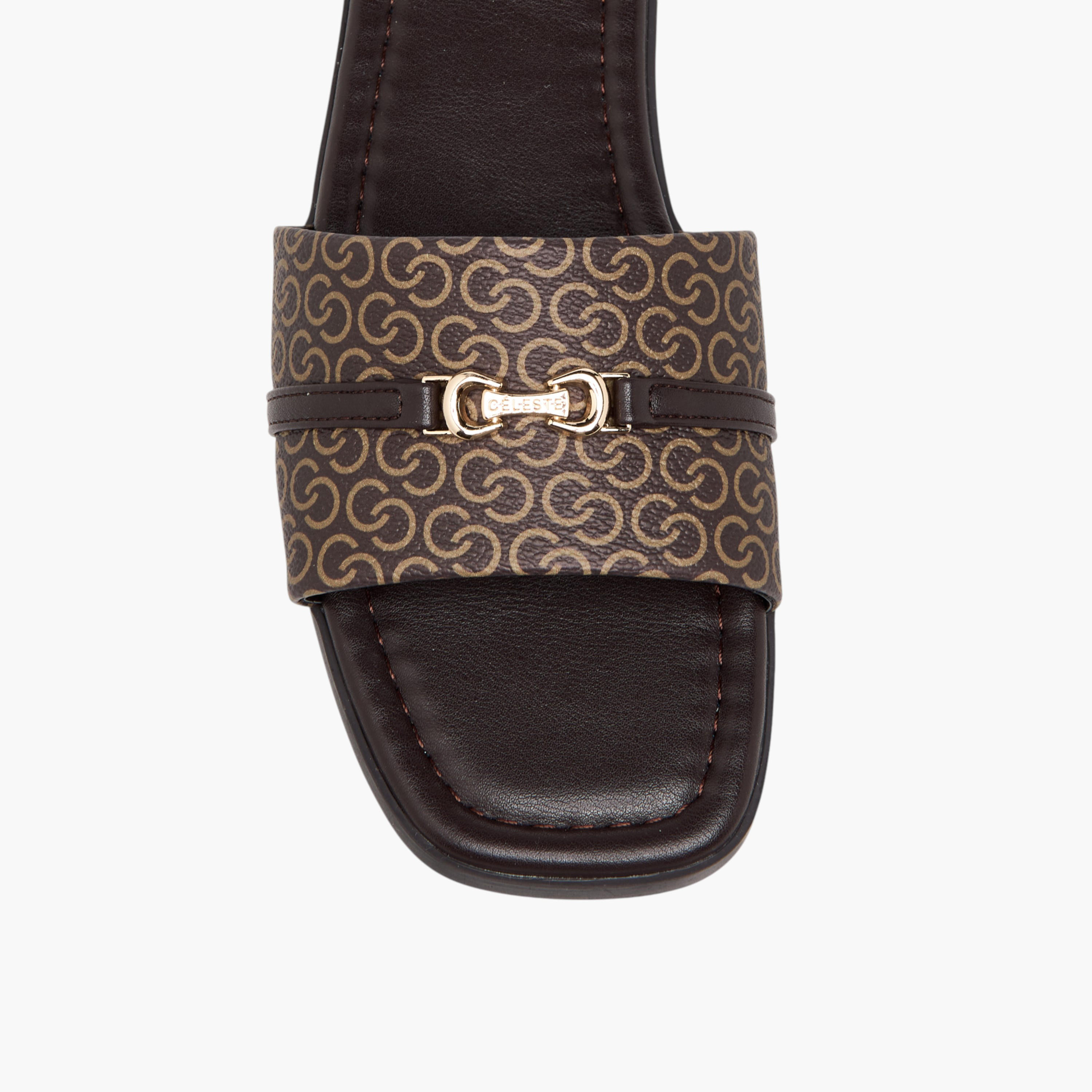 Celeste Women's Buckle Detail Slip-On Sandals-women-shoes-flats-sandals-image-4