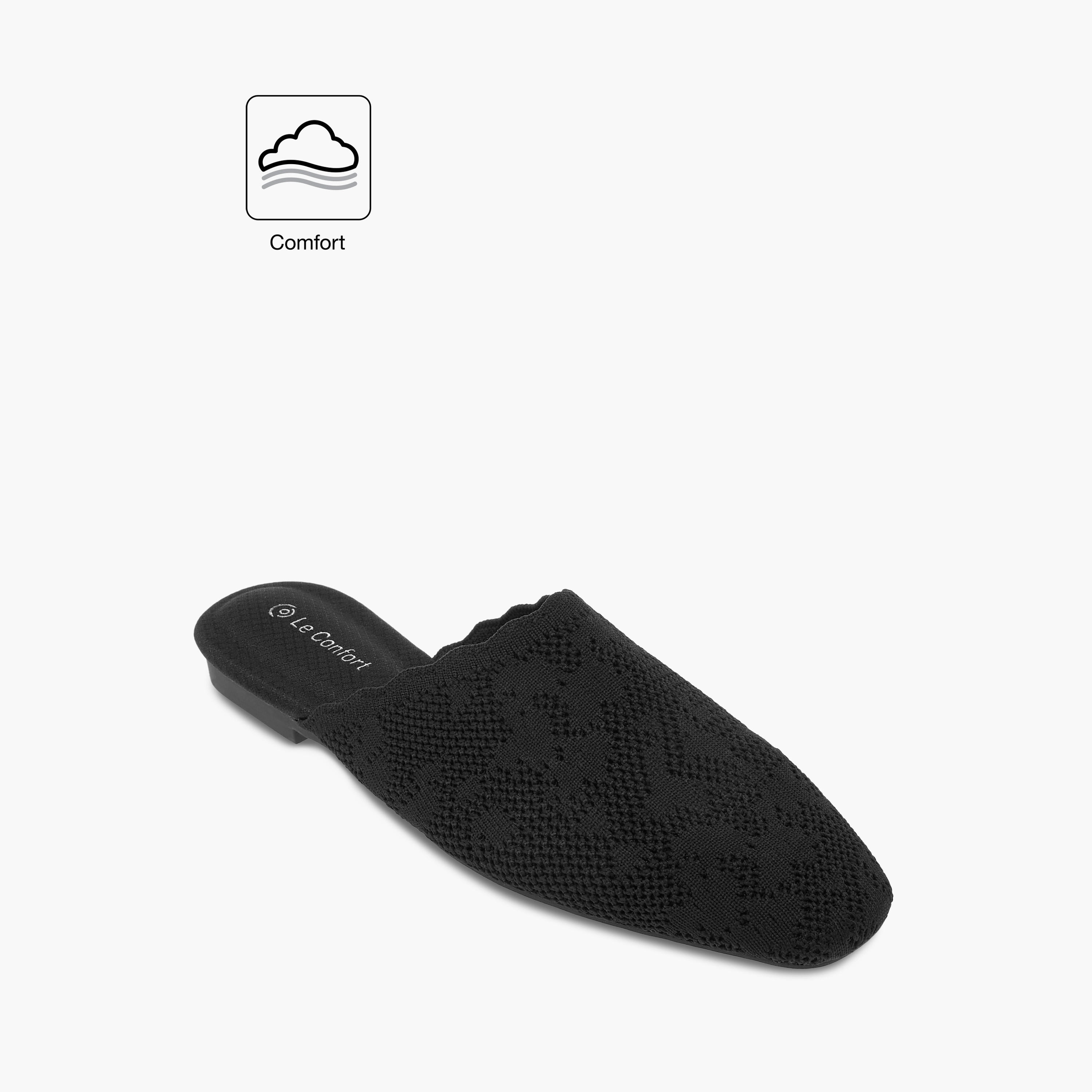 Le Confort Textured Slip-On Comfort Mules-women-shoes-flats-mules-image-2