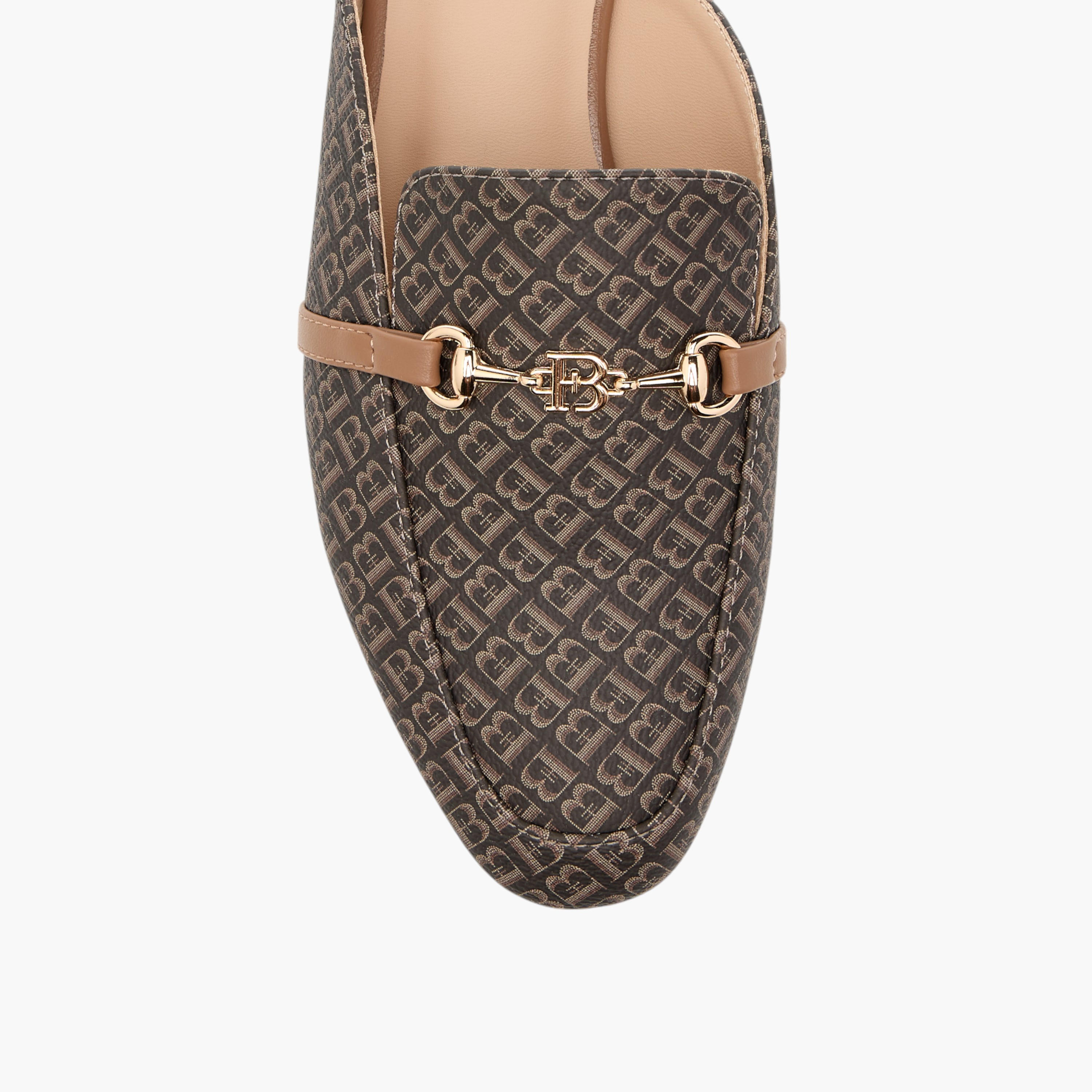 Flora Bella Monogram Print Slip-On Mules-women-shoes-flats-mules-image-4