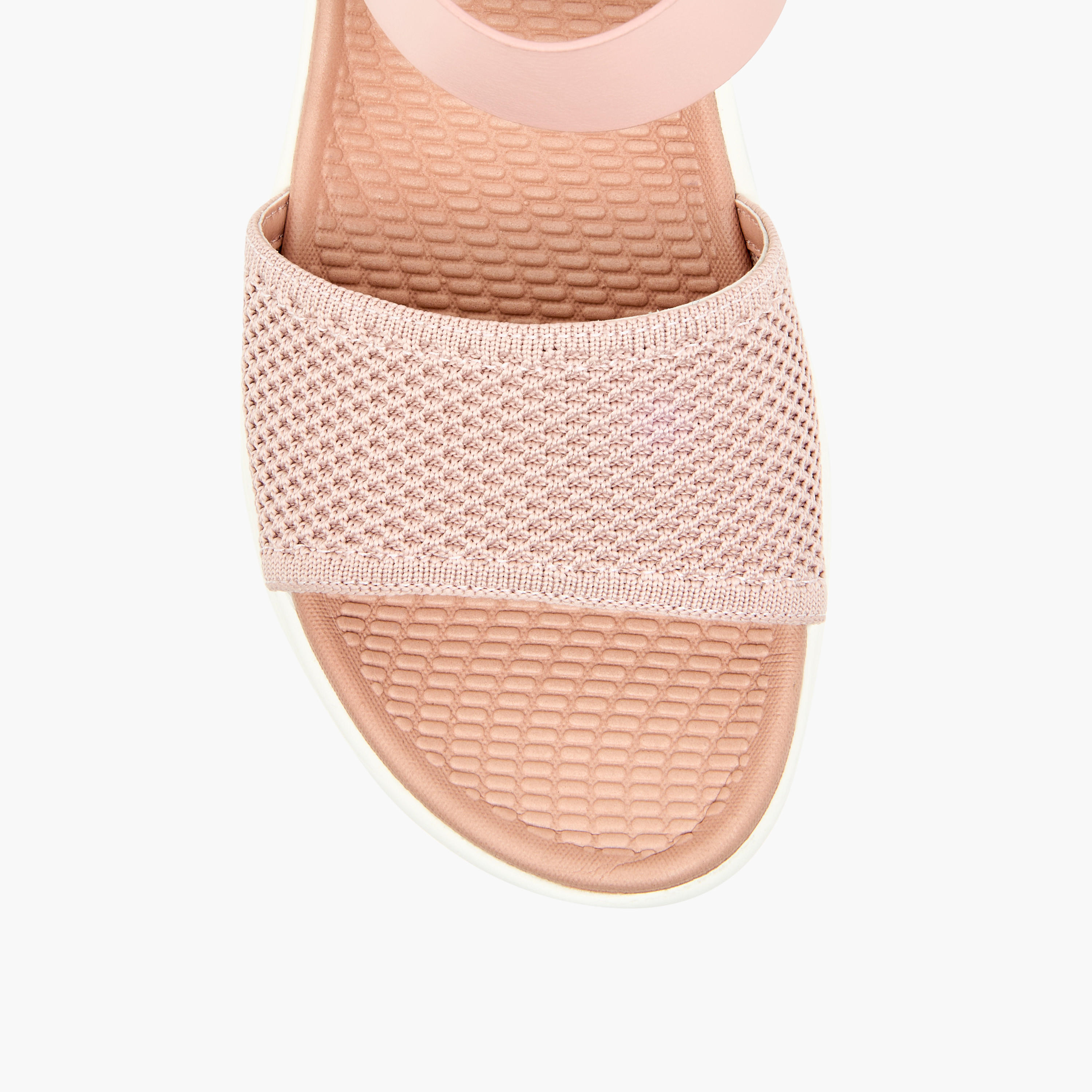 صندل مريح بارز الملمس بحزام وشريط إغلاق لاصق من لو كونفورت-women-shoes-flats-sandals-image-4