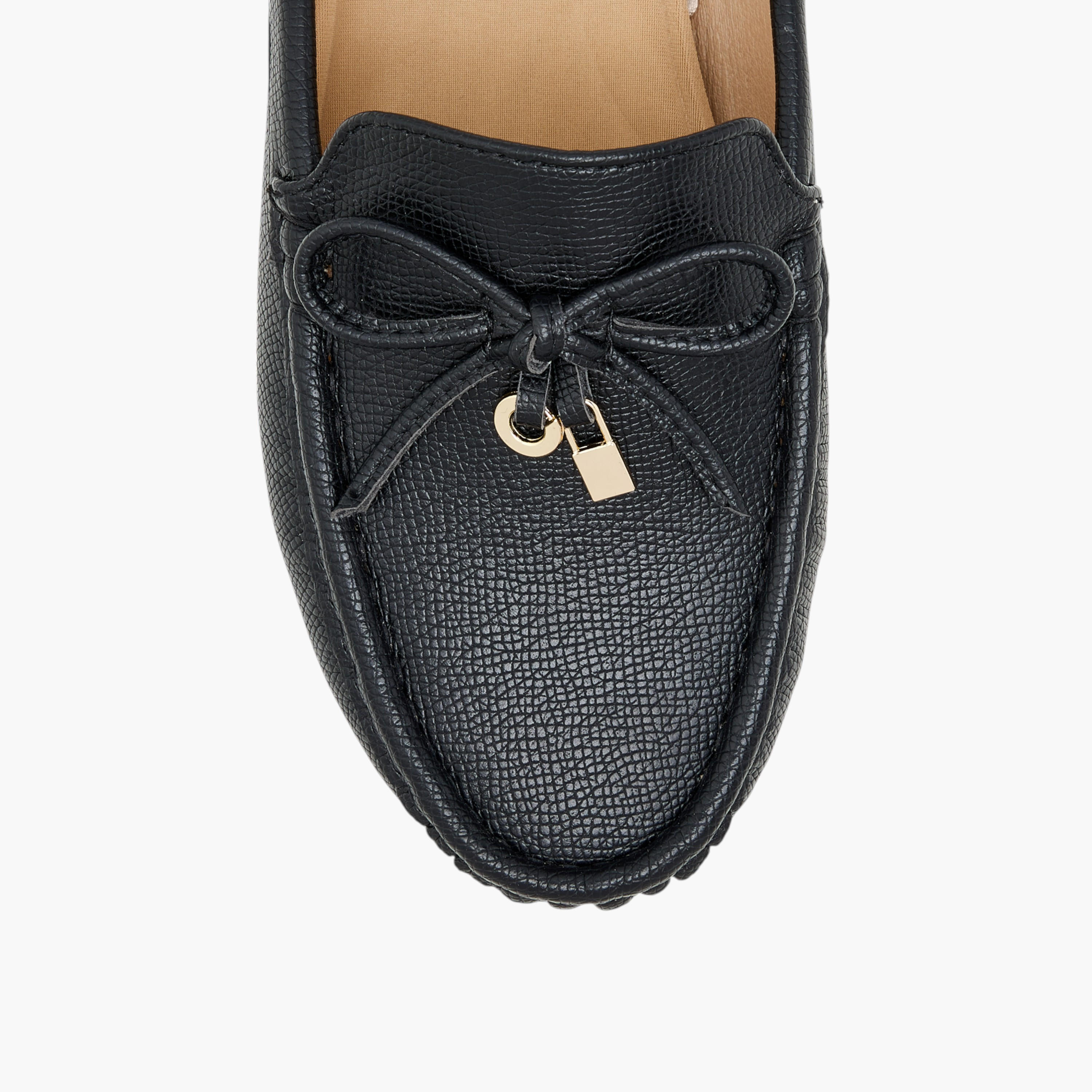حذاء ميول سهل الارتداء بتفاصيل فيونكة من لو كونفورت-women-shoes-flats-mules-image-2