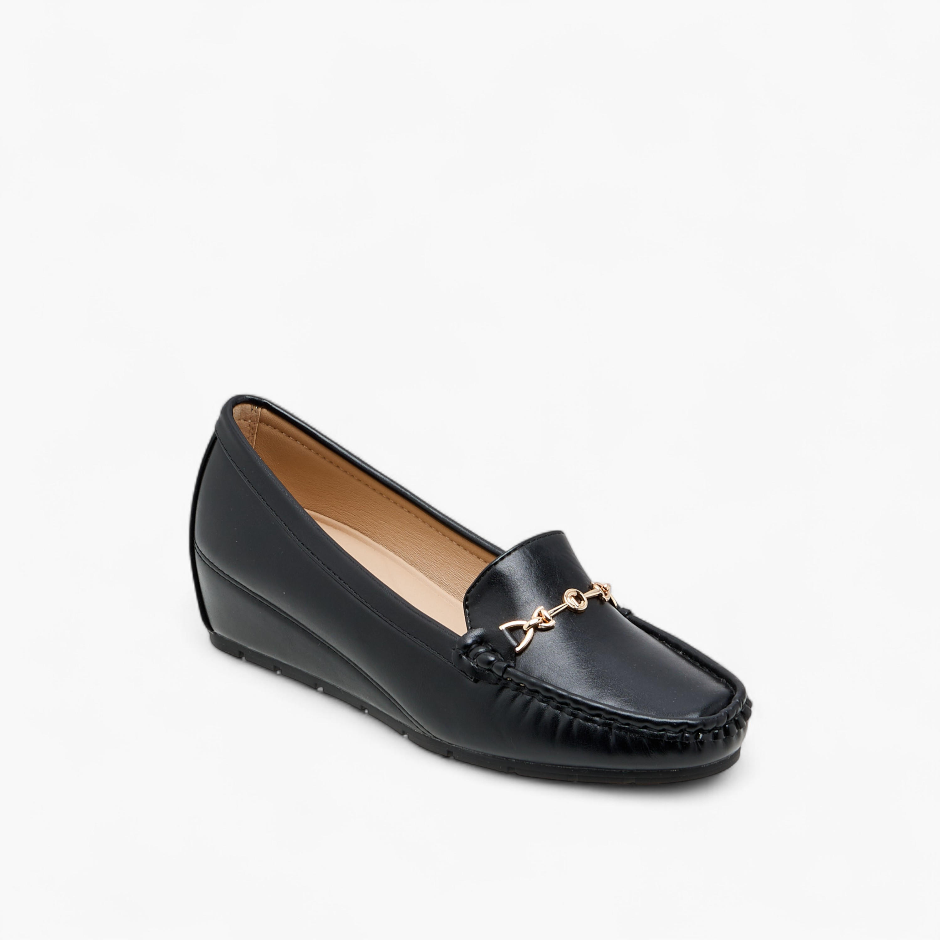 Le Confort Metal Accent Wedge Heel Loafers-women-shoes-loafersandmoccasins-image-2