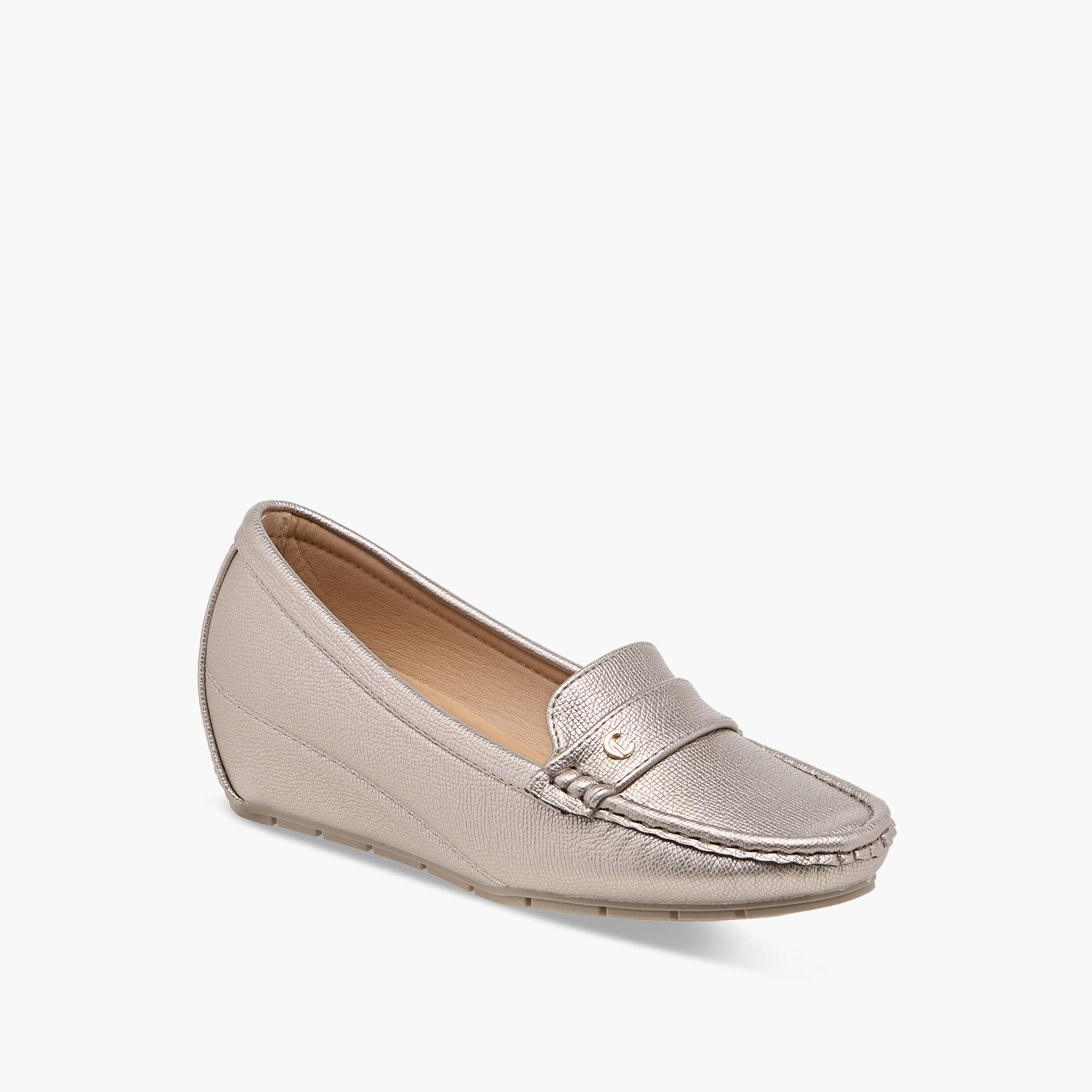 Le Confort Textured Slip-On Loafers with Wedge Heels-women-shoes-loafersandmoccasins-image-2