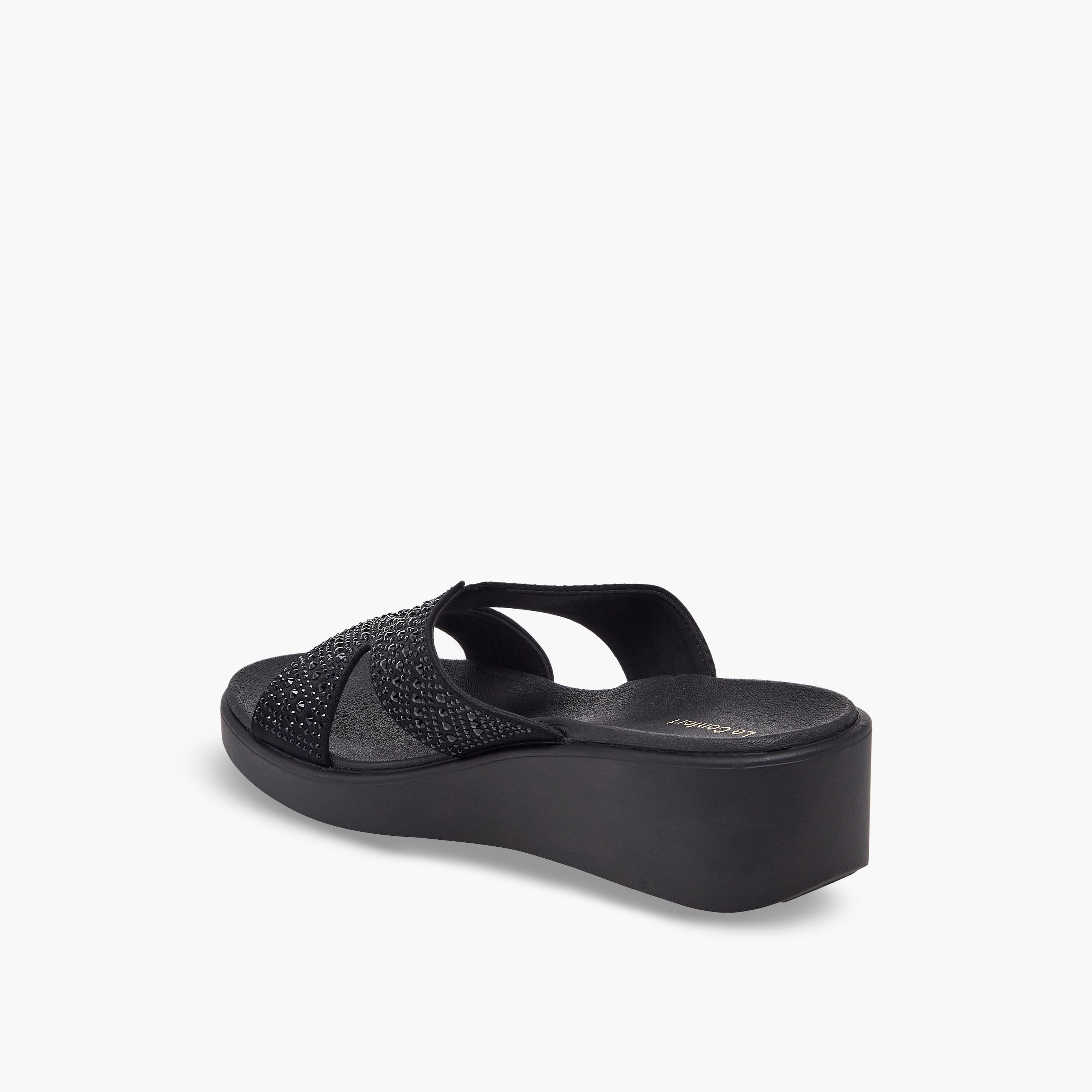 صندل مريح مزين بكعب ويدج للنساء من لو كونفورت-women-shoes-sandals-heeled-image-5