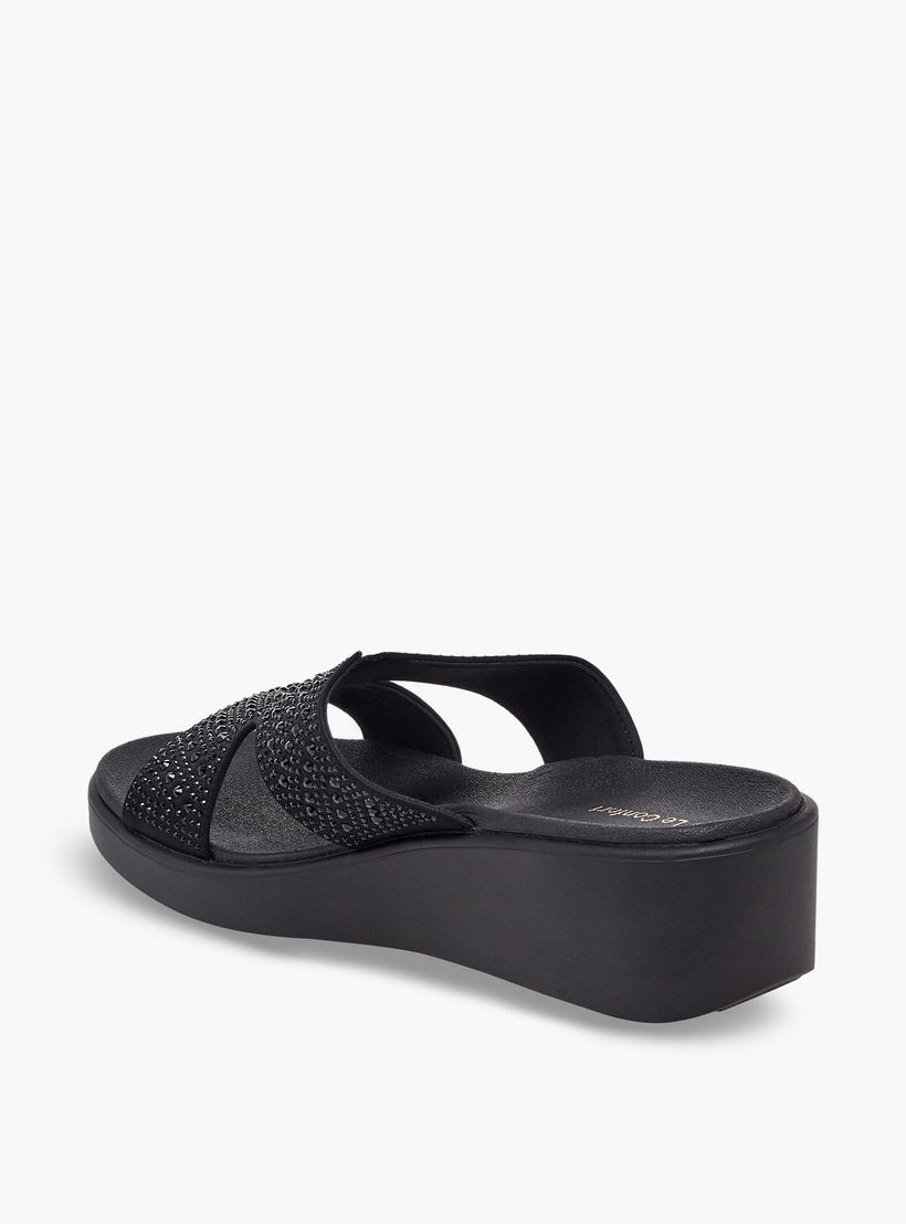 صندل مريح مزين بكعب ويدج للنساء من لو كونفورت-women-shoes-sandals-heeled-image-5