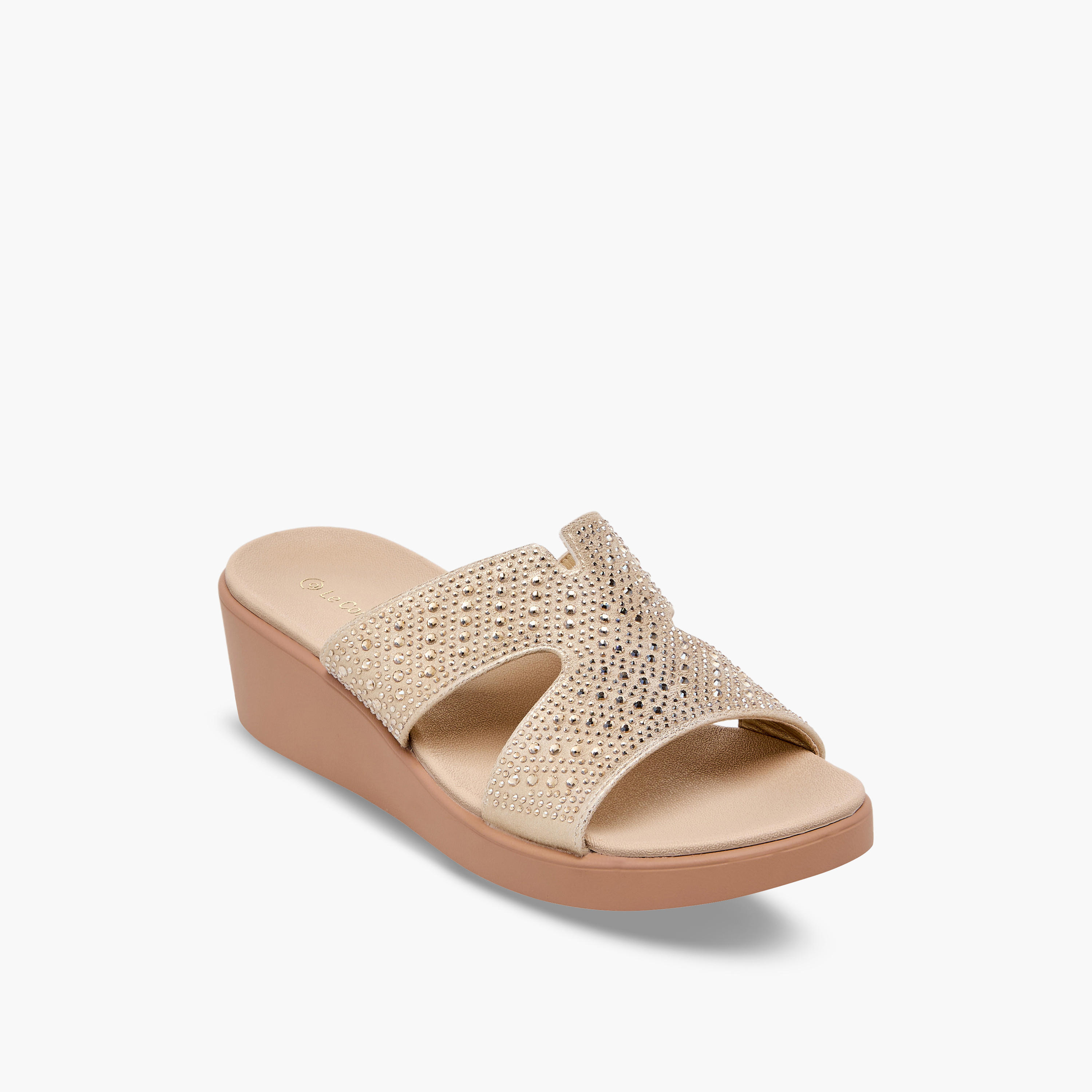 صندل مريح مزين بكعب ويدج للنساء من لو كونفورت-women-shoes-sandals-heeled-image-2