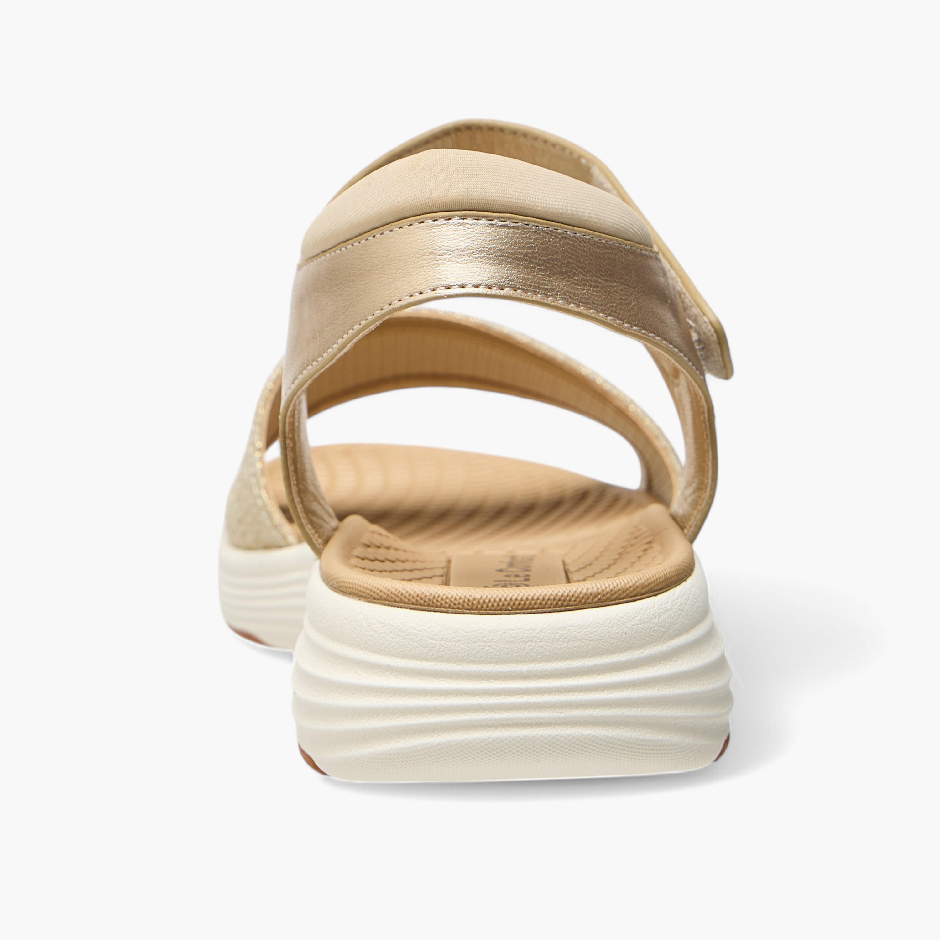 Le Confort Textured Comfort Sandals with Hook and Loop Closure-women-shoes-flats-sandals-image-5