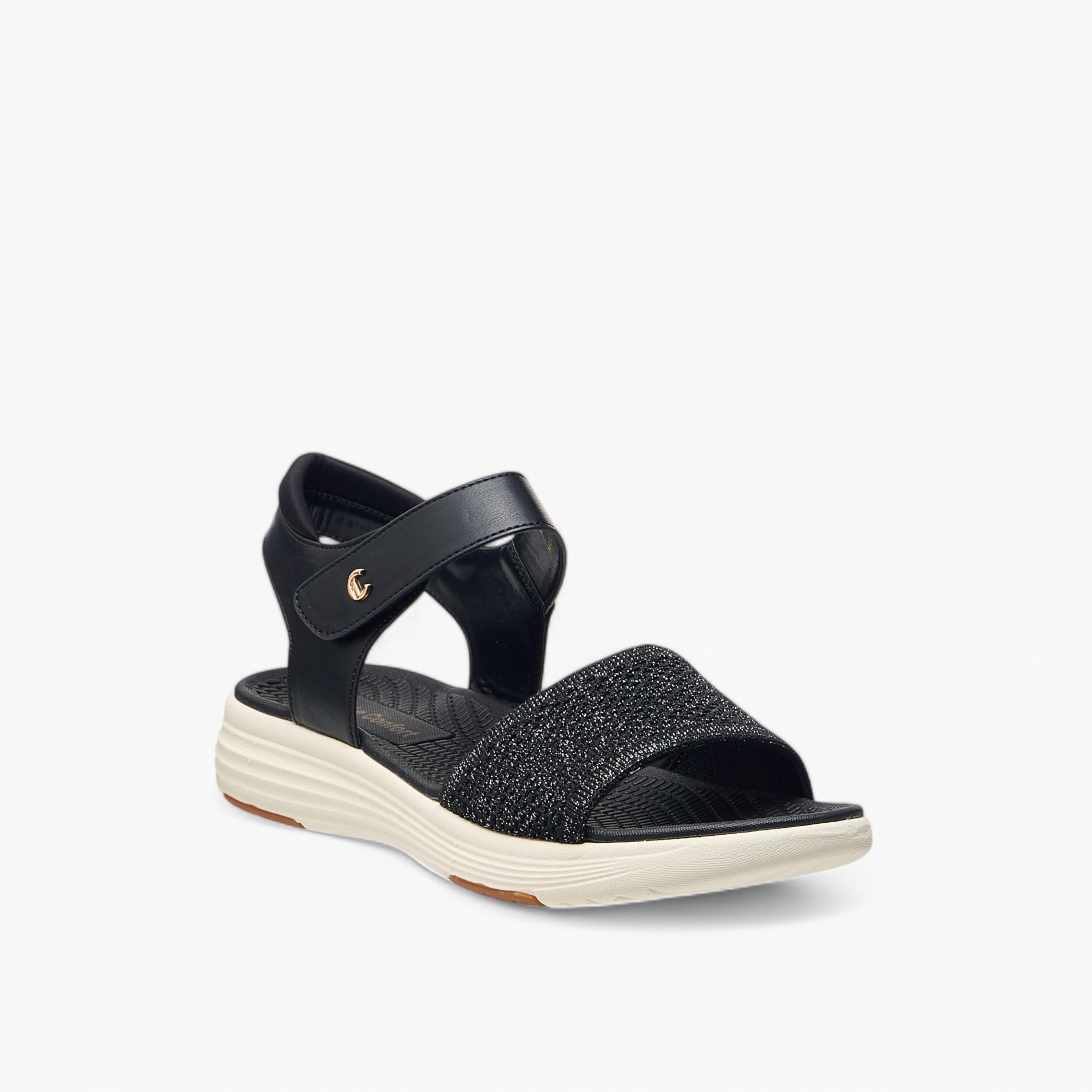 صندل مريح بارز الملمس بشريط إغلاق لاصق من لو كونفورت-women-shoes-flats-sandals-image-8