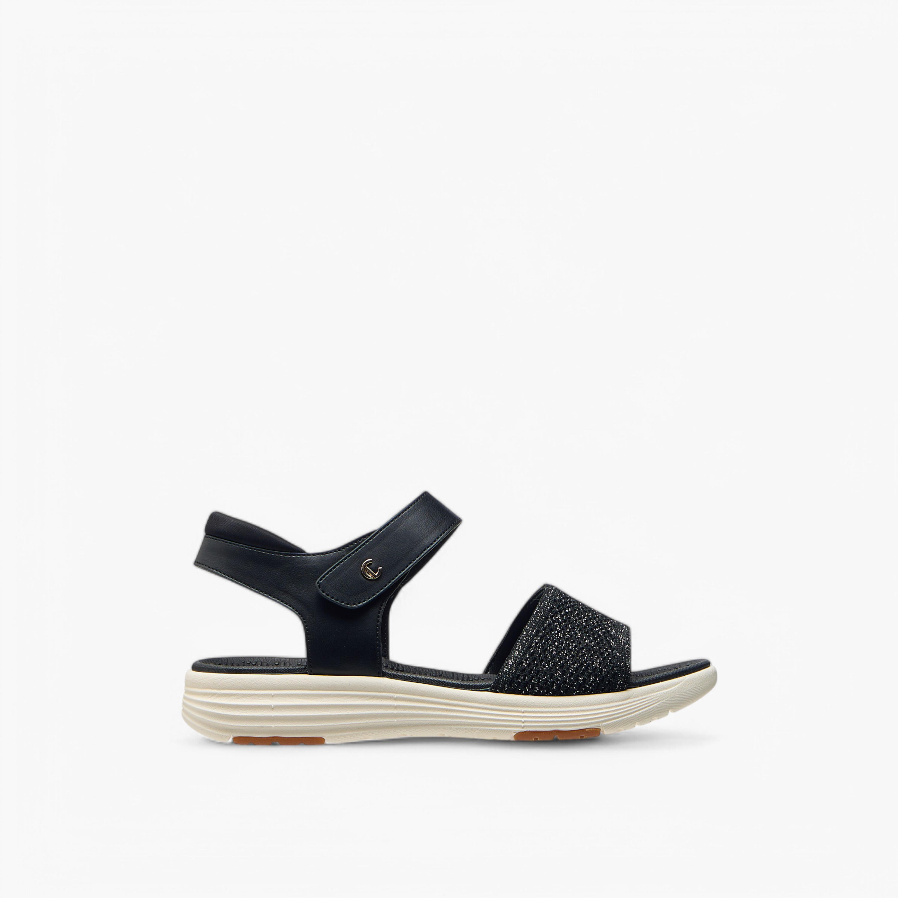 Le Confort Textured Comfort Sandals with Hook and Loop Closure-women-shoes-flats-sandals-image-3