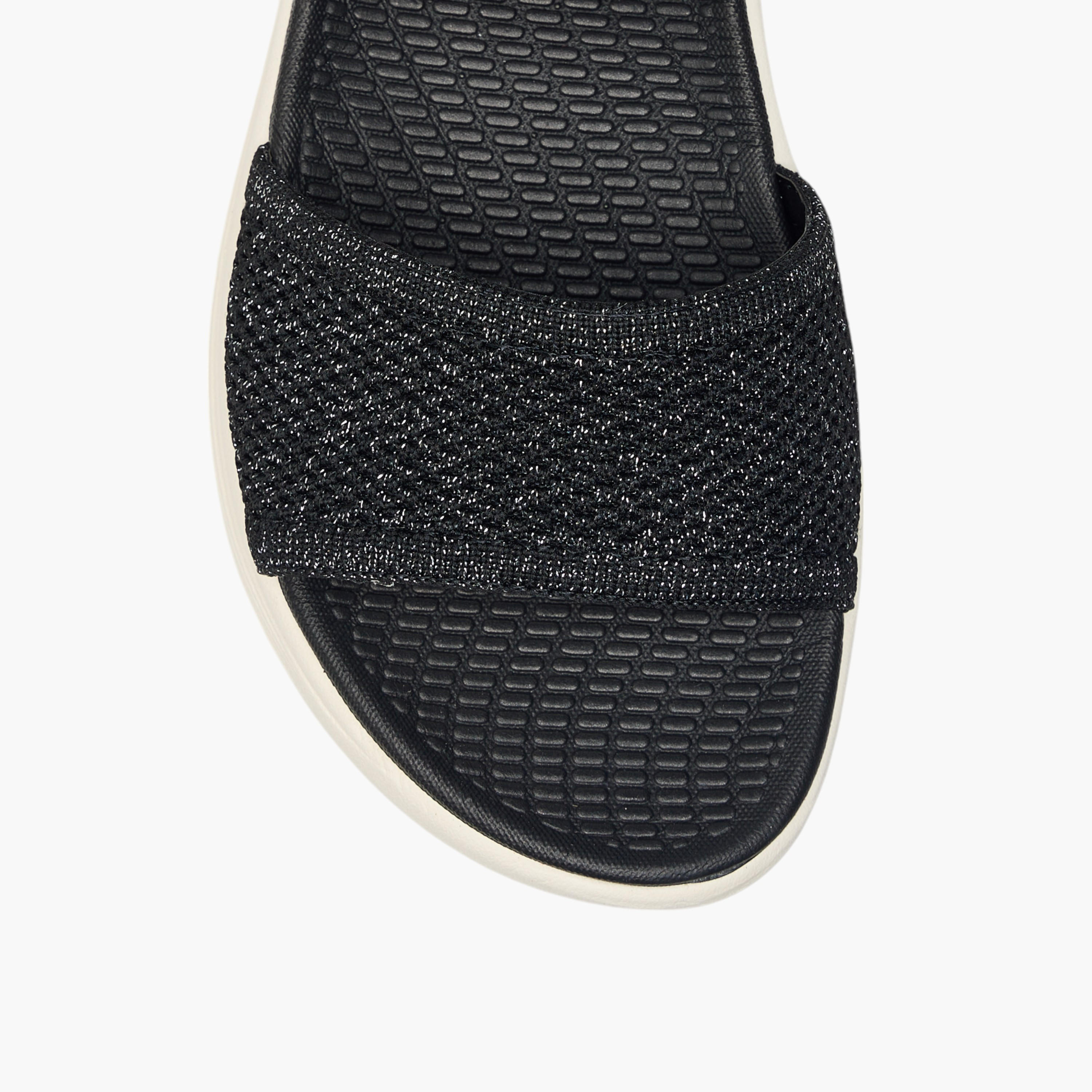 Le Confort Textured Comfort Sandals with Hook and Loop Closure-women-shoes-flats-sandals-image-4