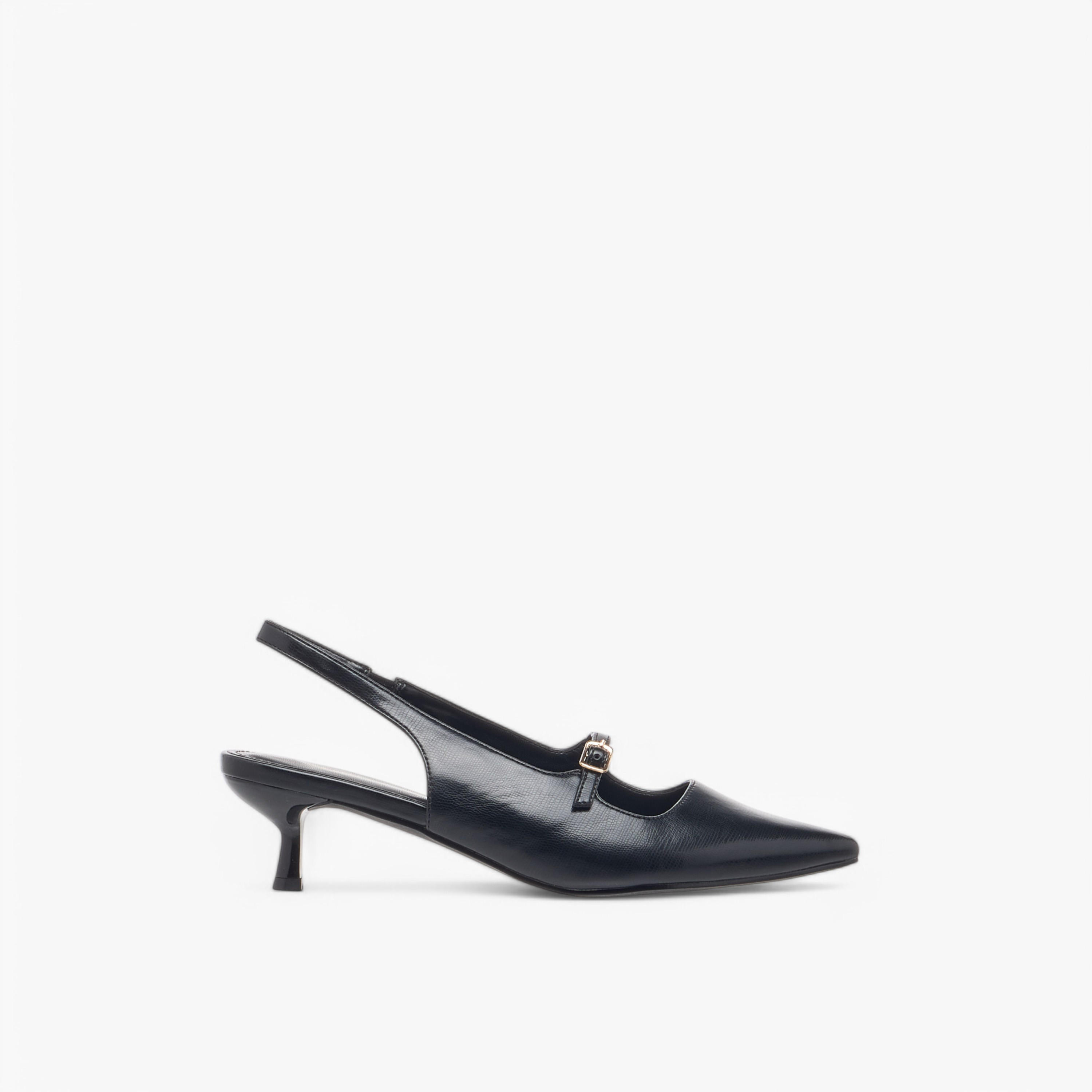Flora Bella Textured Slip-On Pointed Toe Shoes with Kitten Heels-women-shoes-heels-image-3