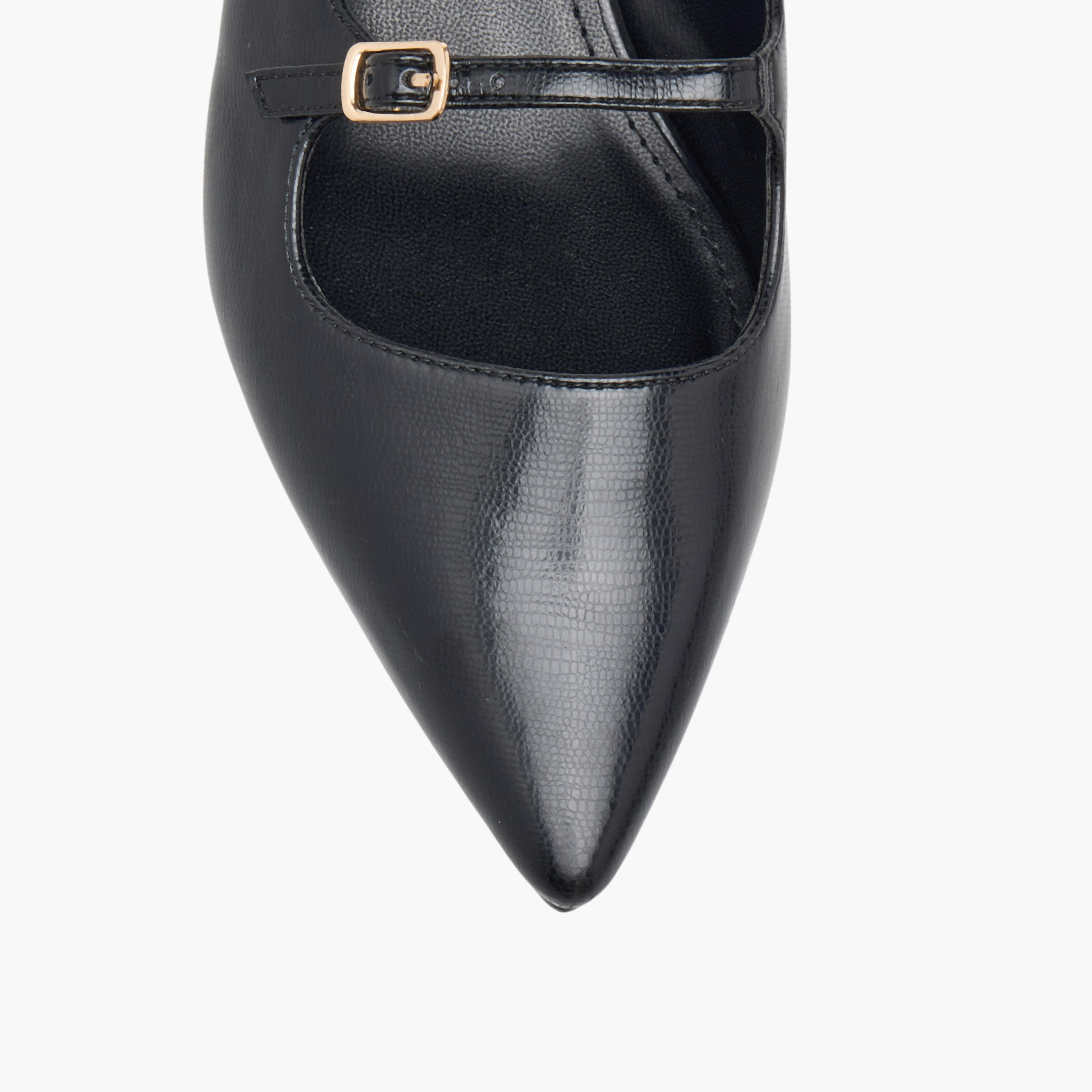Flora Bella Textured Slip-On Pointed Toe Shoes with Kitten Heels-women-shoes-heels-image-4