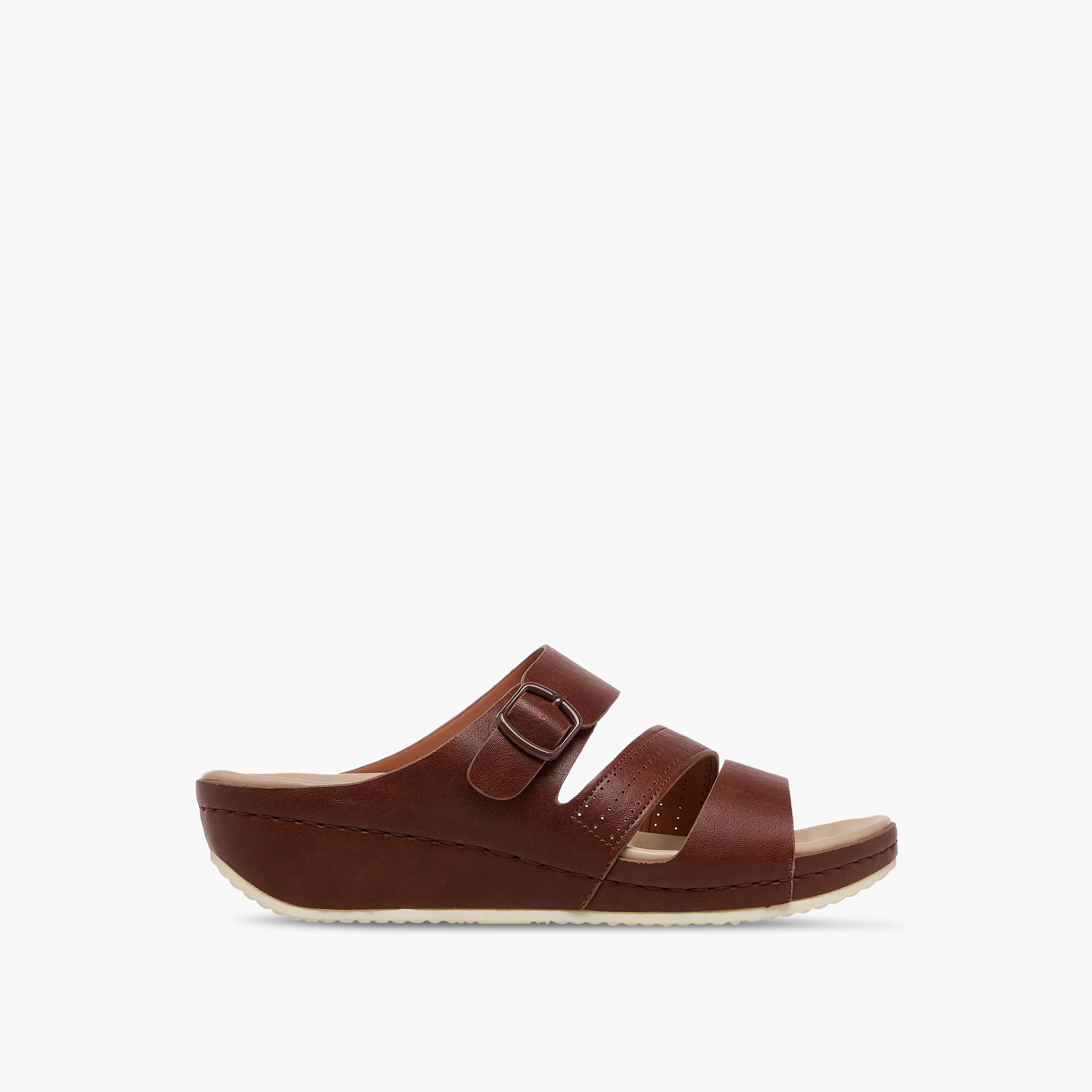 Le Confort Solid Slip-On Sandals with Wedge Heels-women-shoes-sandals-heeled-image-3