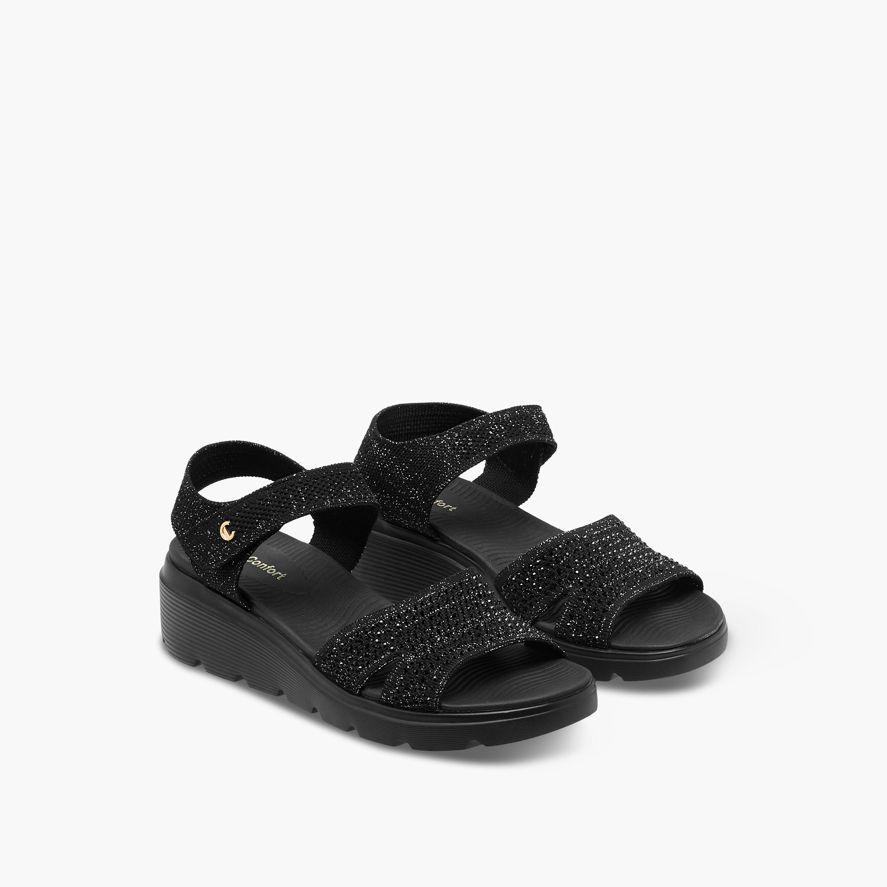 صندل مزين بكعب فلاتفورم للنساء من لي كونفورت-women-shoes-sandals-heeled-image-1